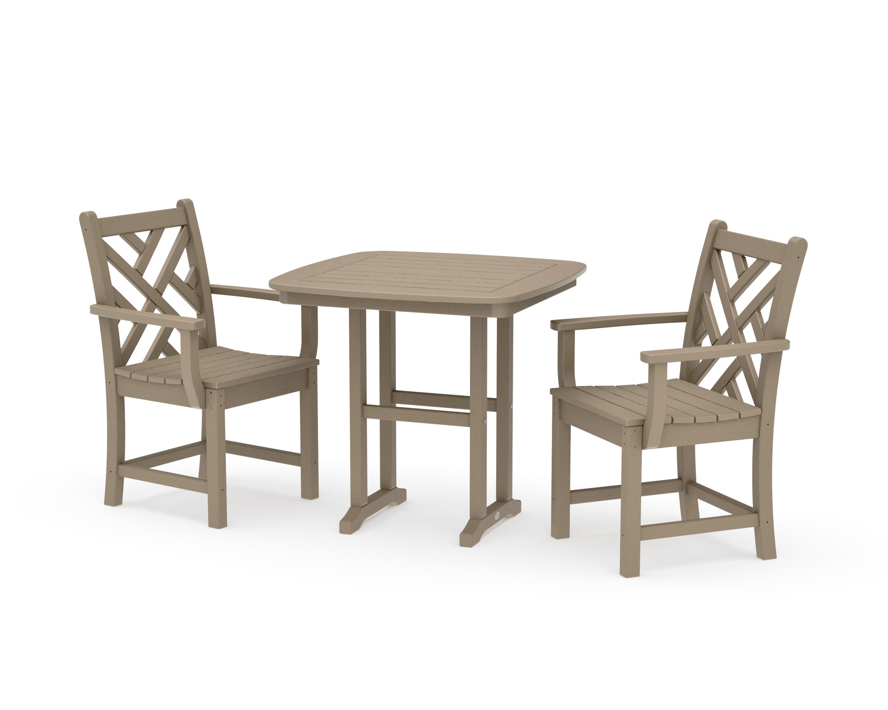 Chippendale 3-Piece Dining Set in Vintage Sahara