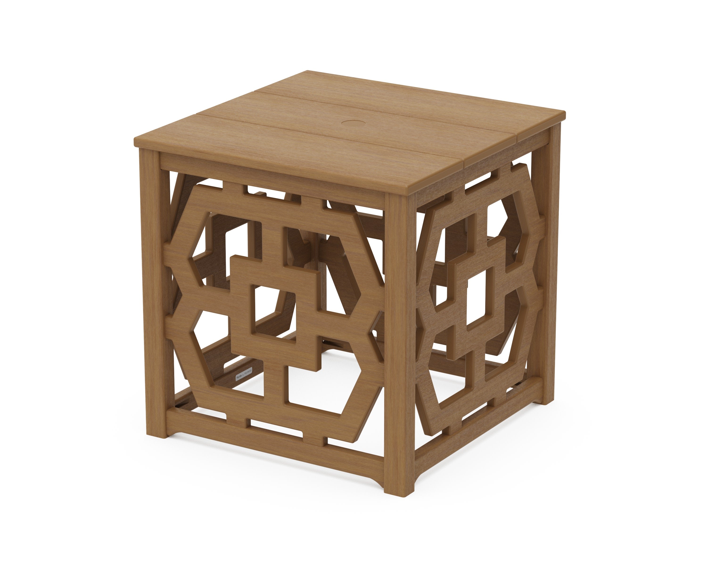 Chinoiserie Umbrella Stand Accent Table in Natural