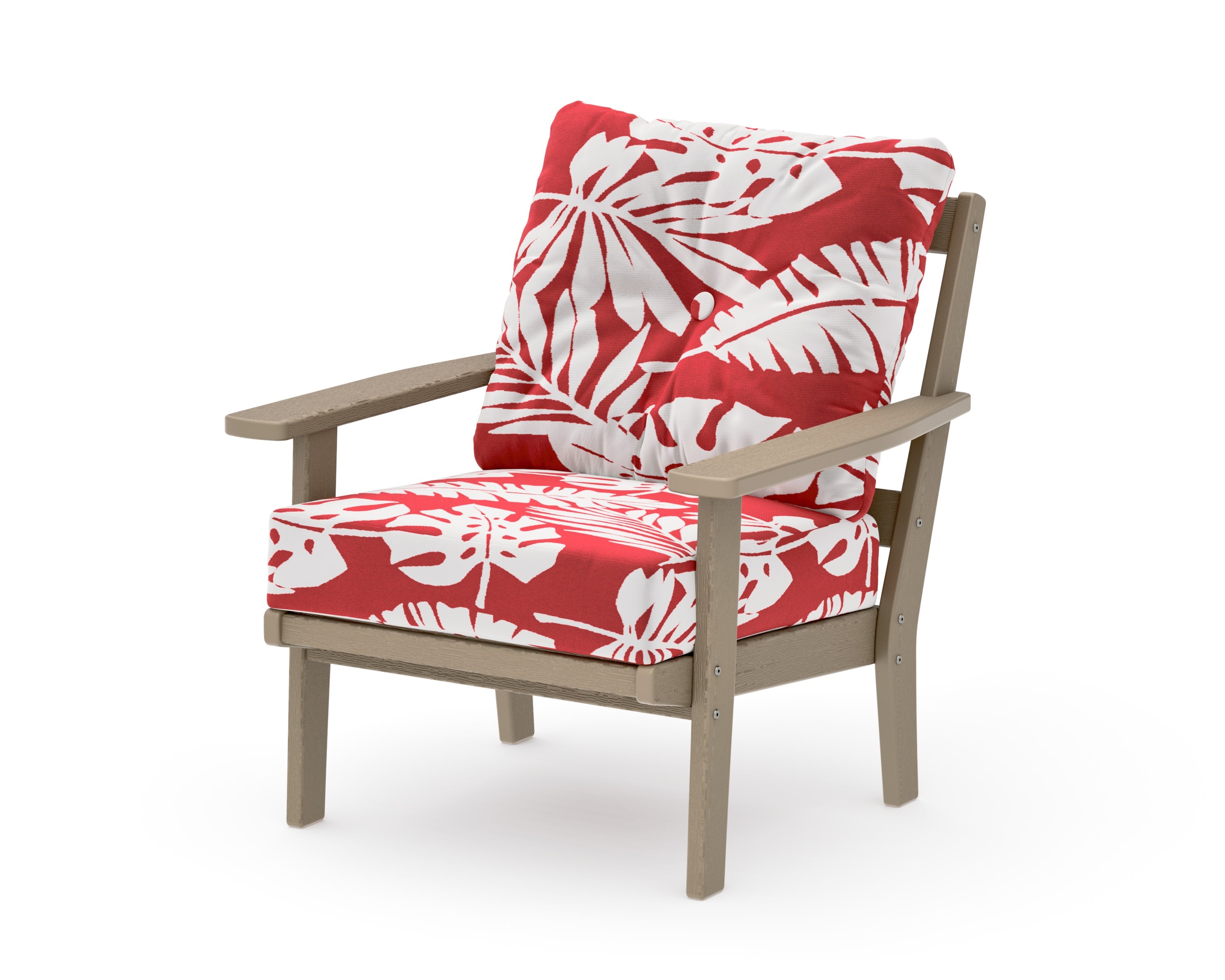 Prairie Deep Seating Chair in Vintage Sahara / Leaf Crimson