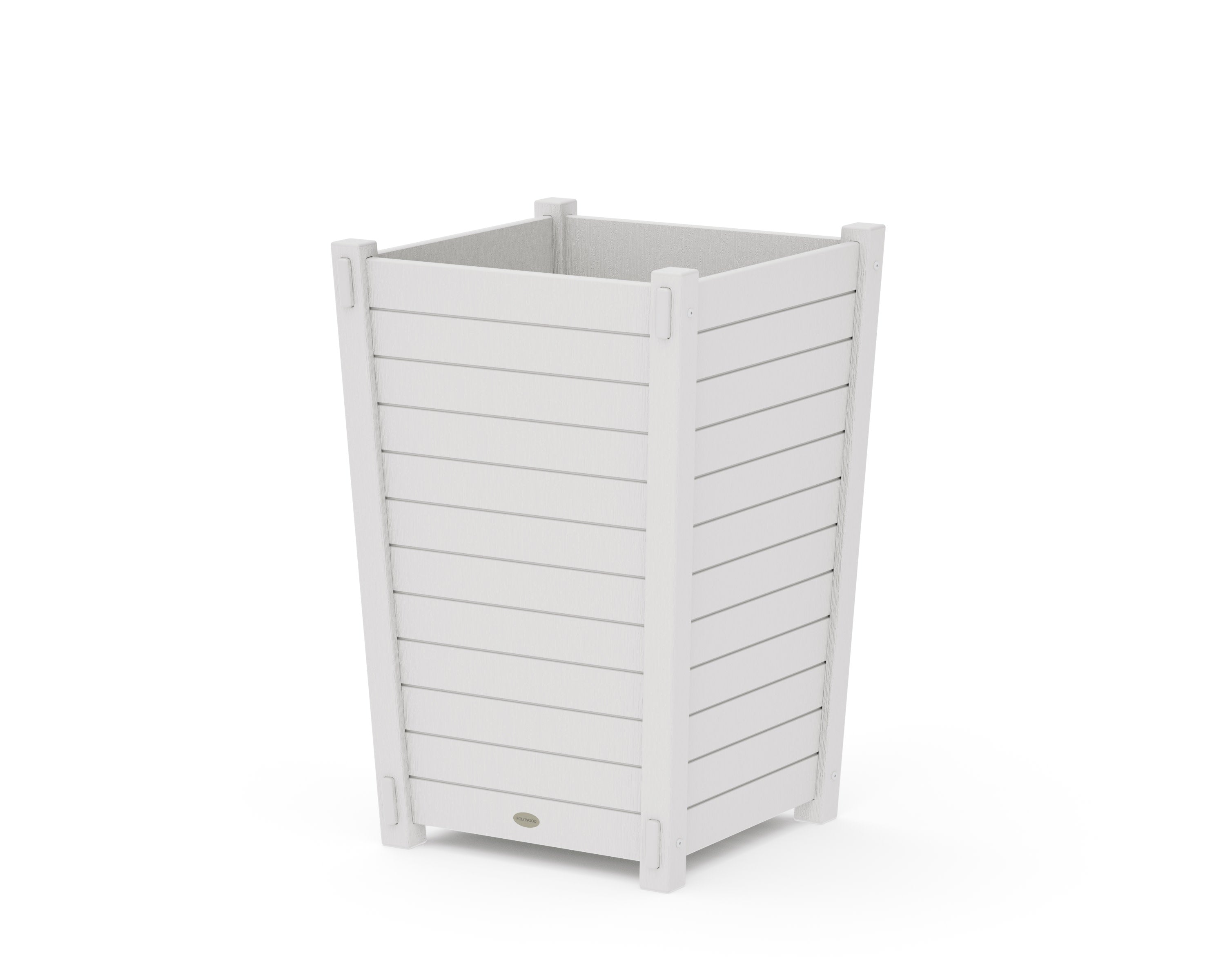 Nautical Large Tapered Square Planter Box in Vintage White
