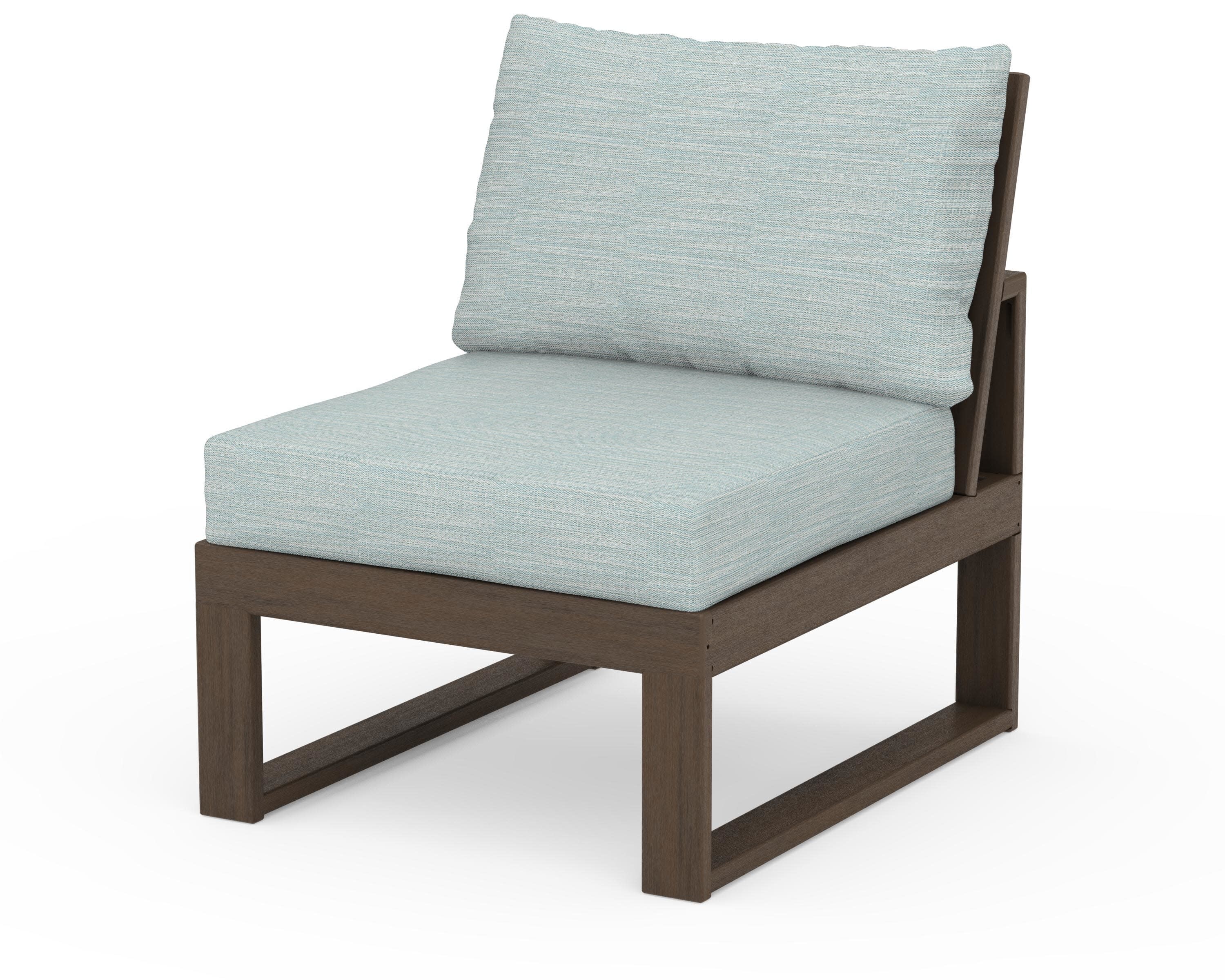 Modular Armless Chair in Kona / Soothe Mist