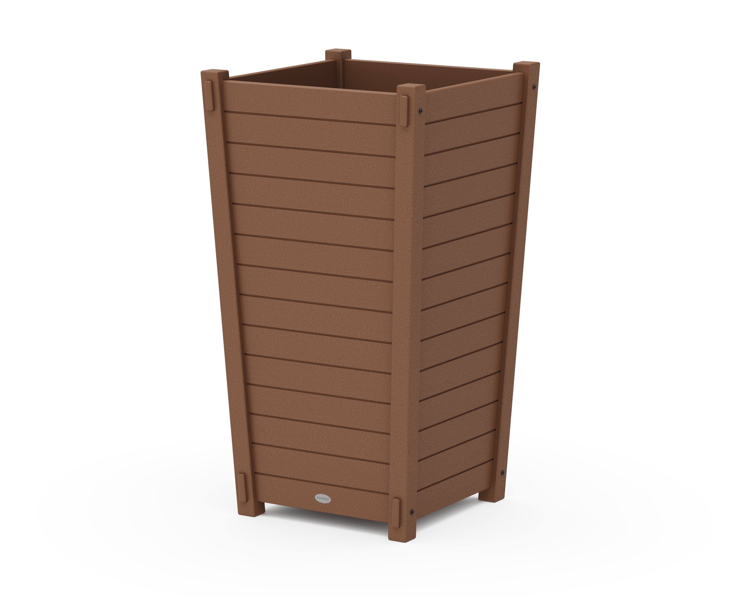Nautical Large Tapered Square Tall Planter Box in Teak