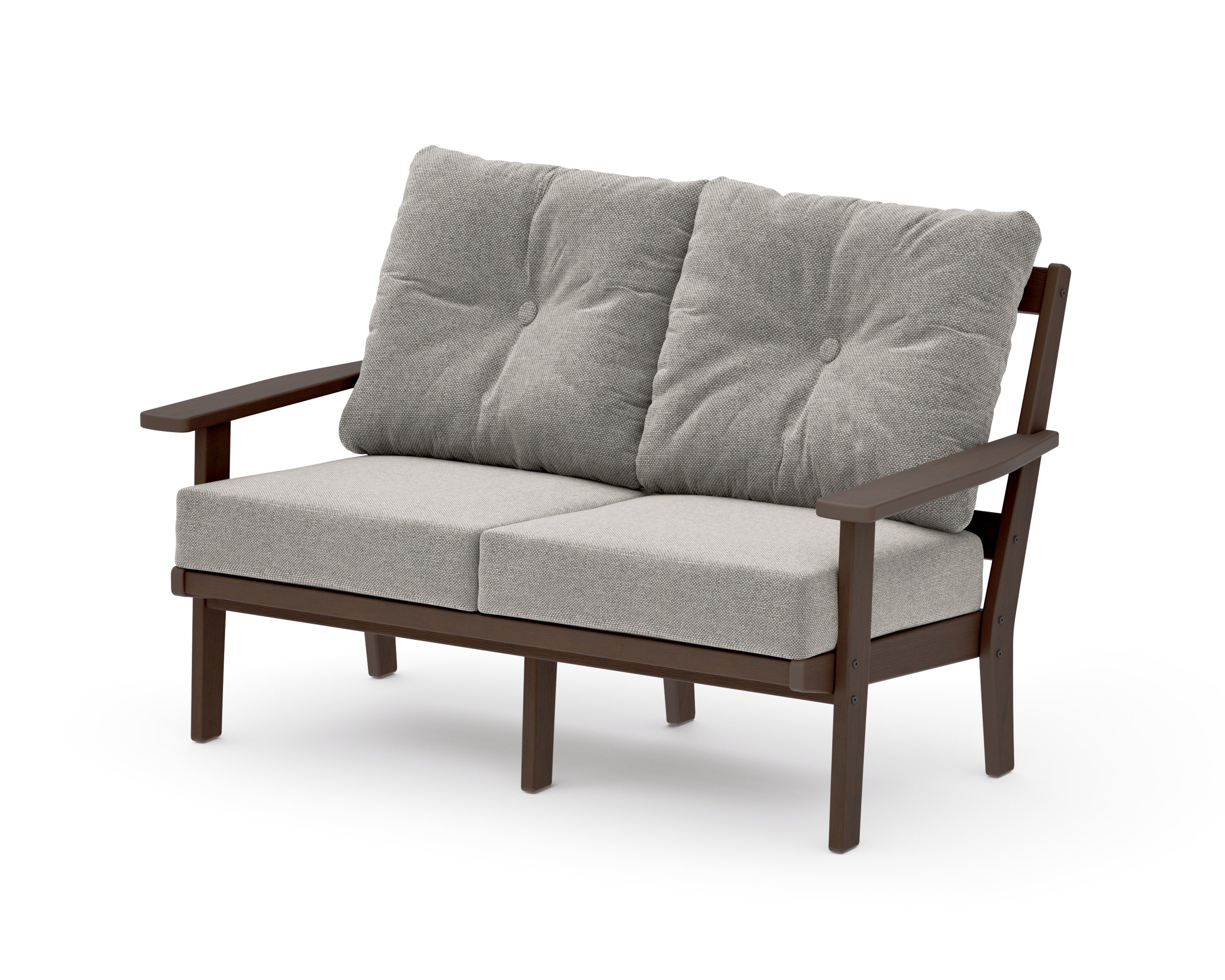Prairie Deep SeatingLoveseat in Kona / Weathered Tweed