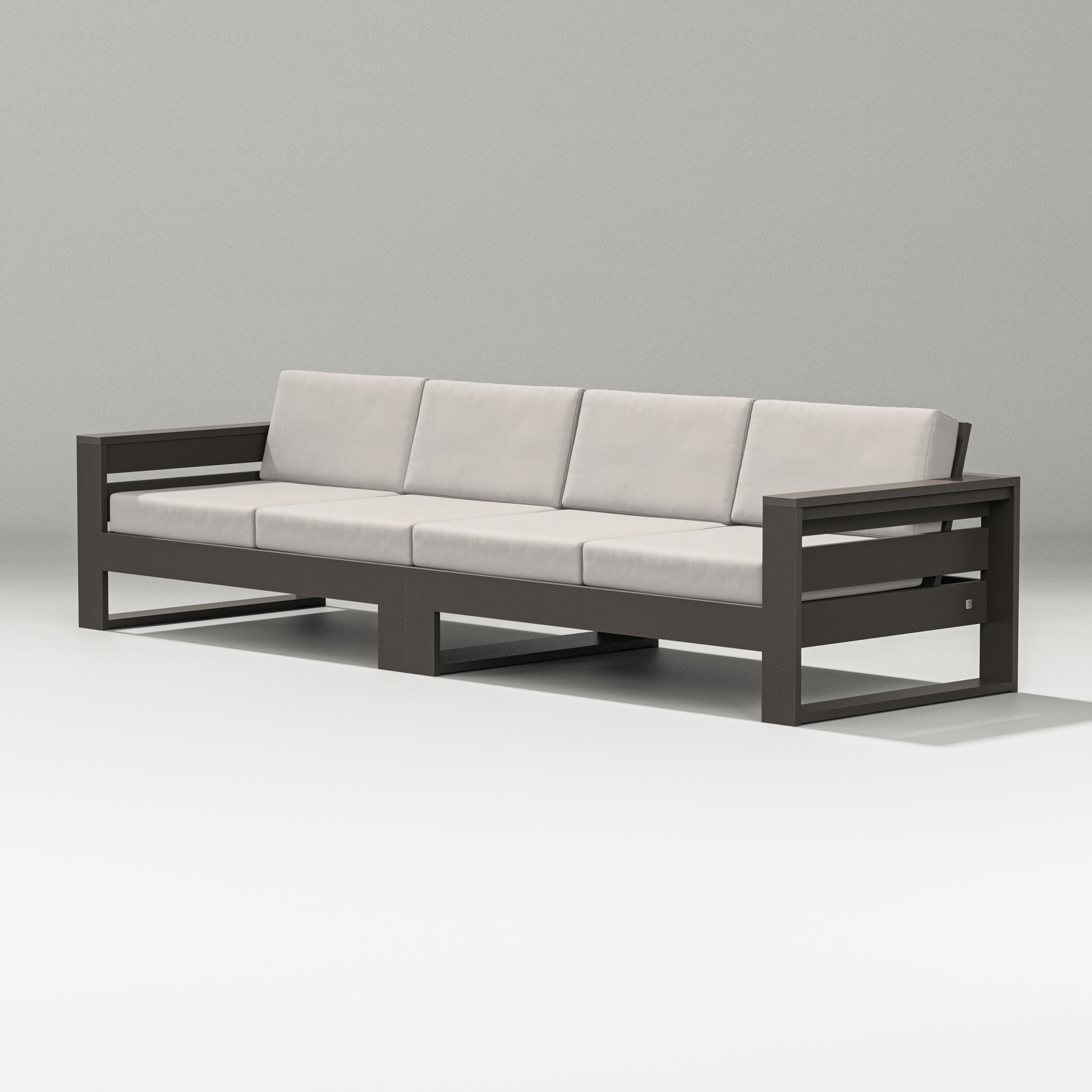Latitude Straight Sectional in Vintage Coffee / Cast Ash