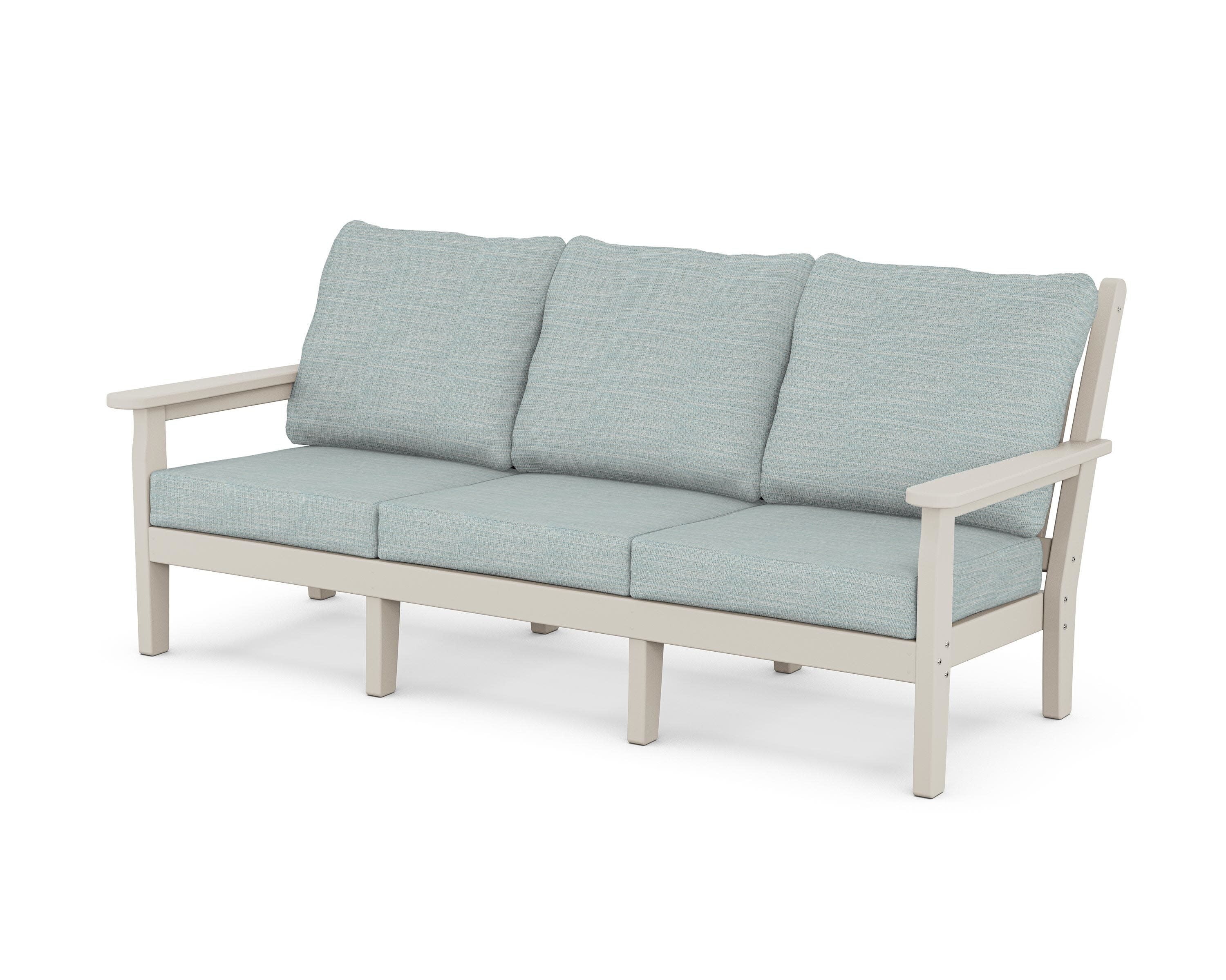 Chippendale Deep Seating Sofa in Sand / Soothe Mist