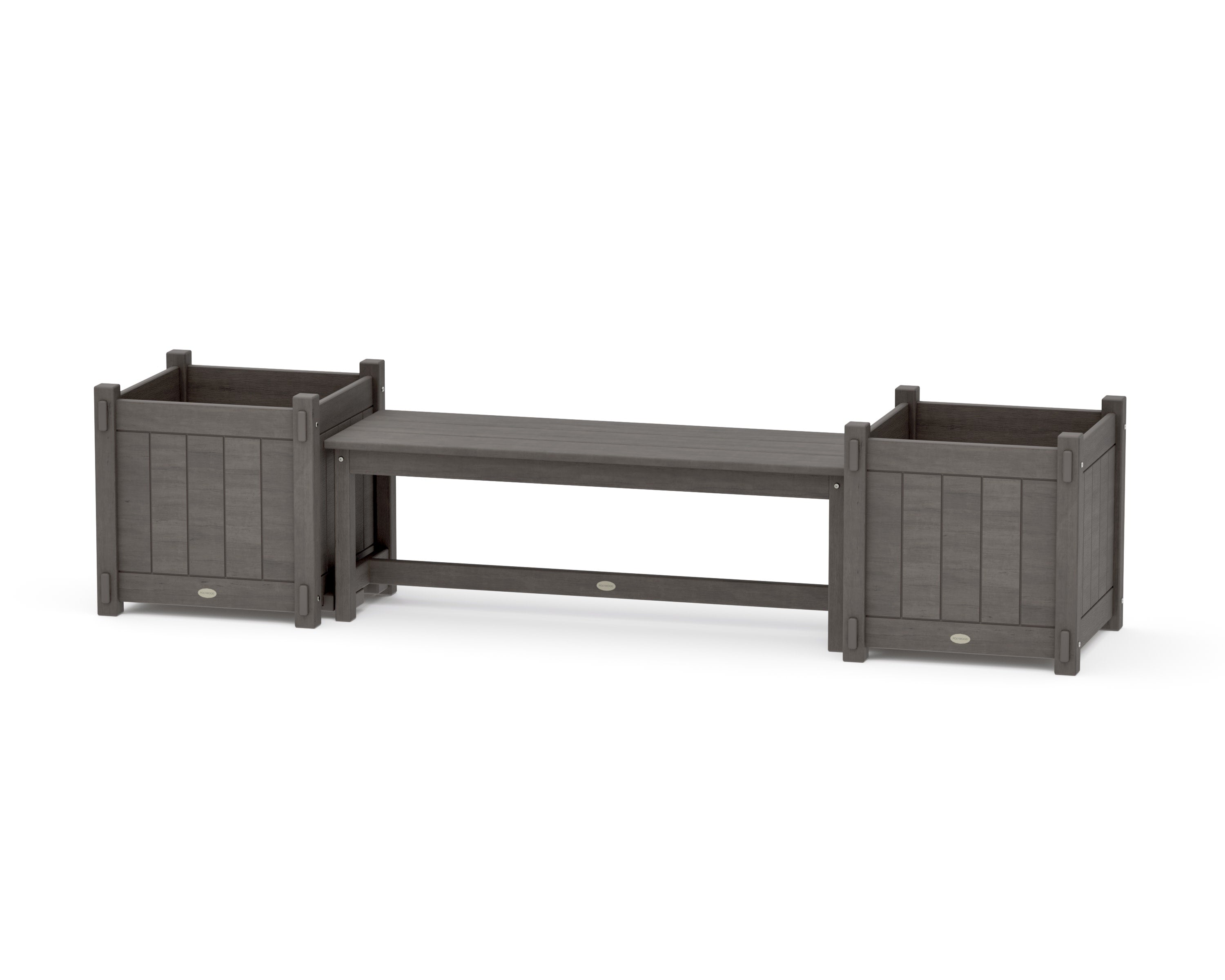 48" Vineyard Straight Planter Bench Set - Large in Driftwood