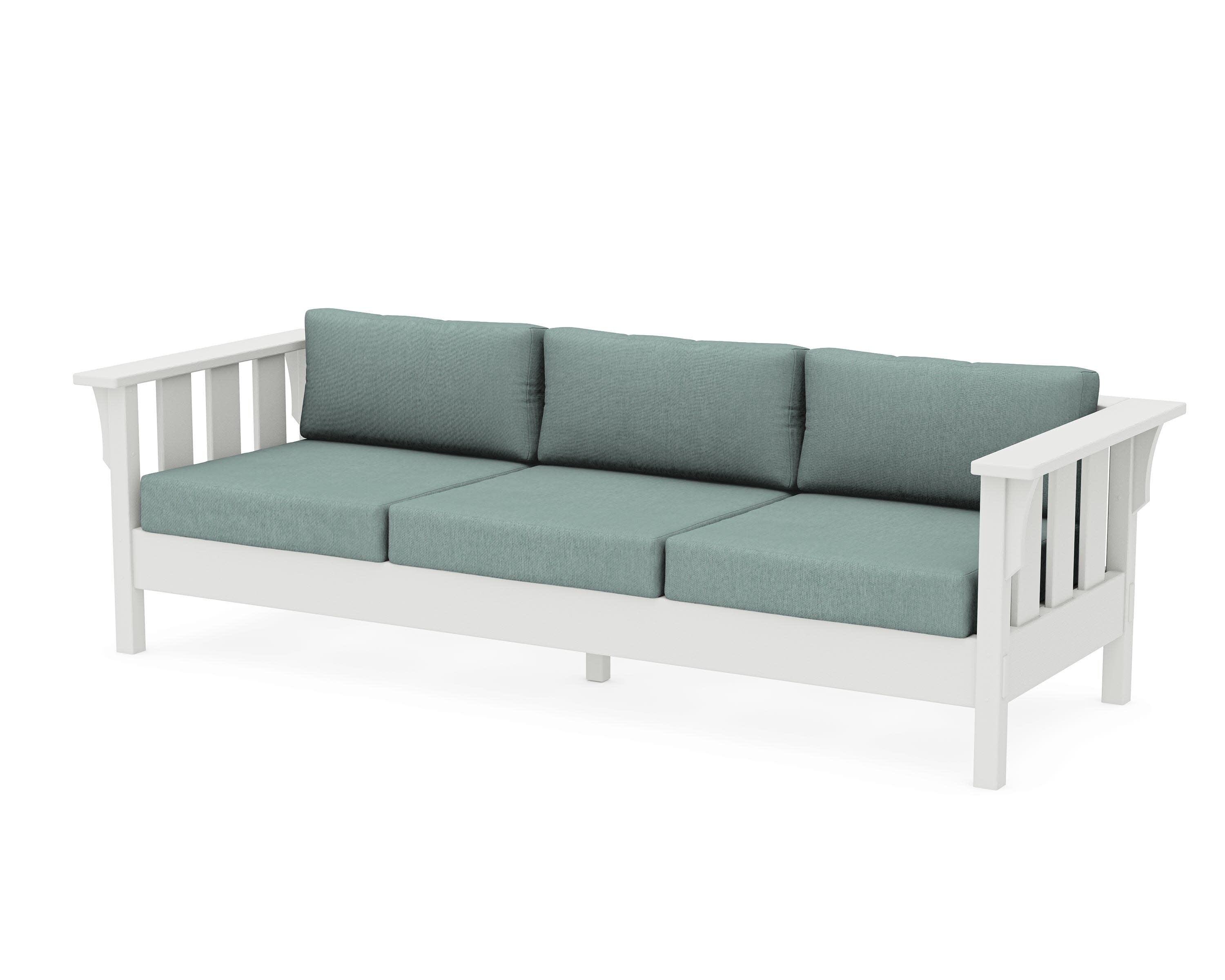 Acadia Deep Seating Sofa in Vintage White / Glacier Spa