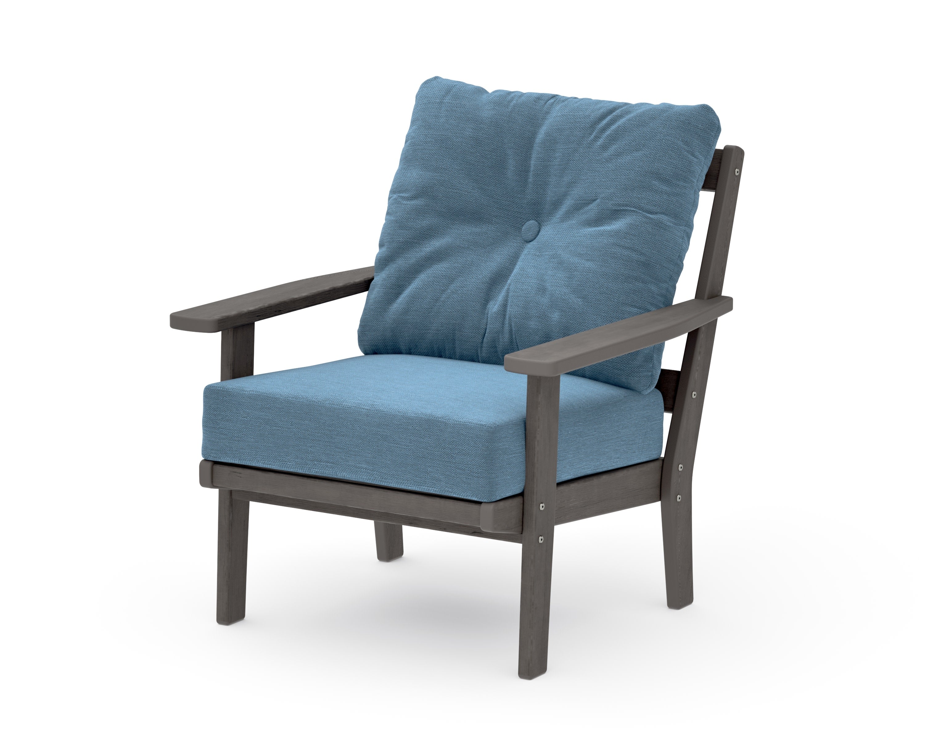 Prairie Deep Seating Chair in Driftwood / Sky Blue