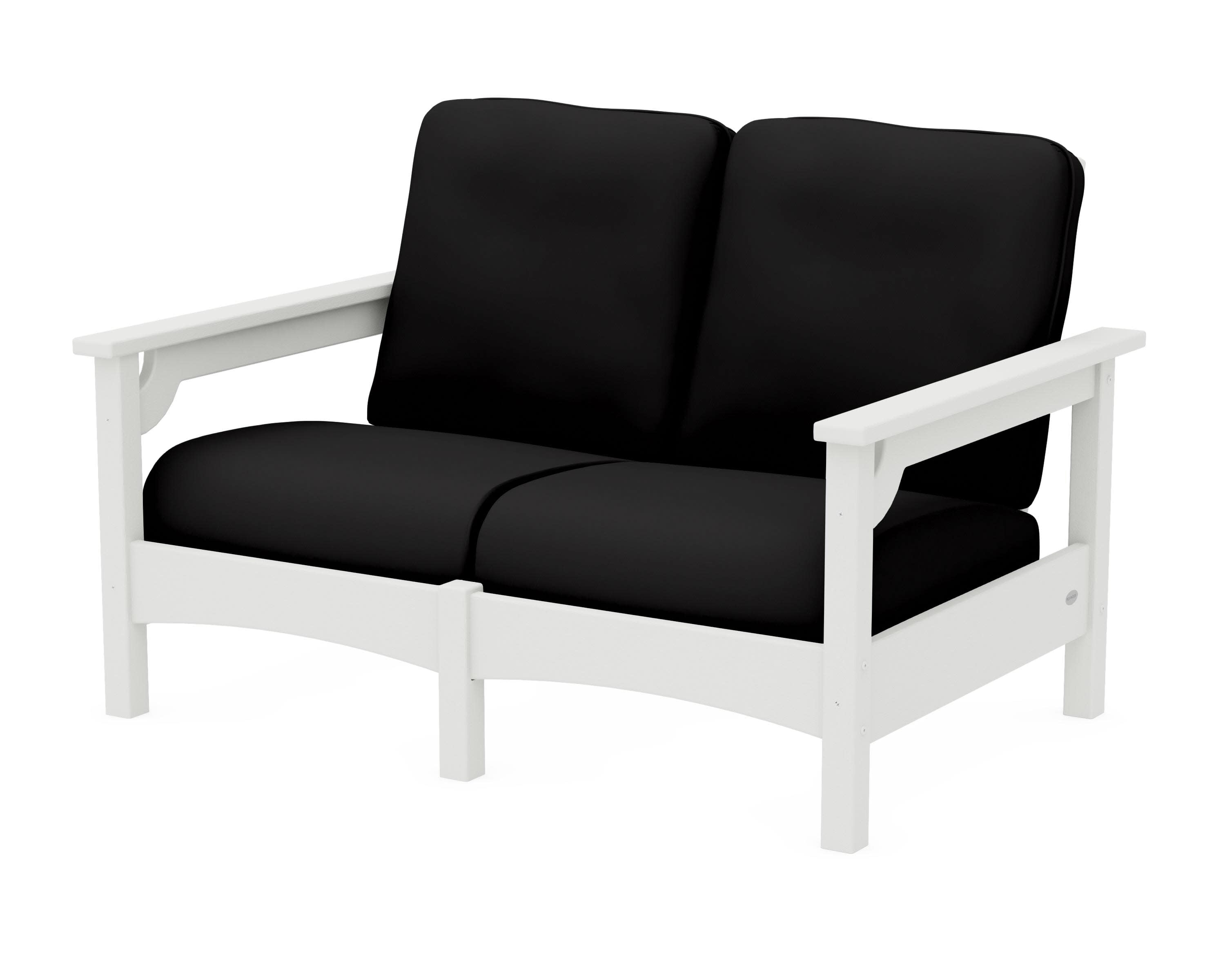 Club Loveseat in Vintage White / Canvas Black