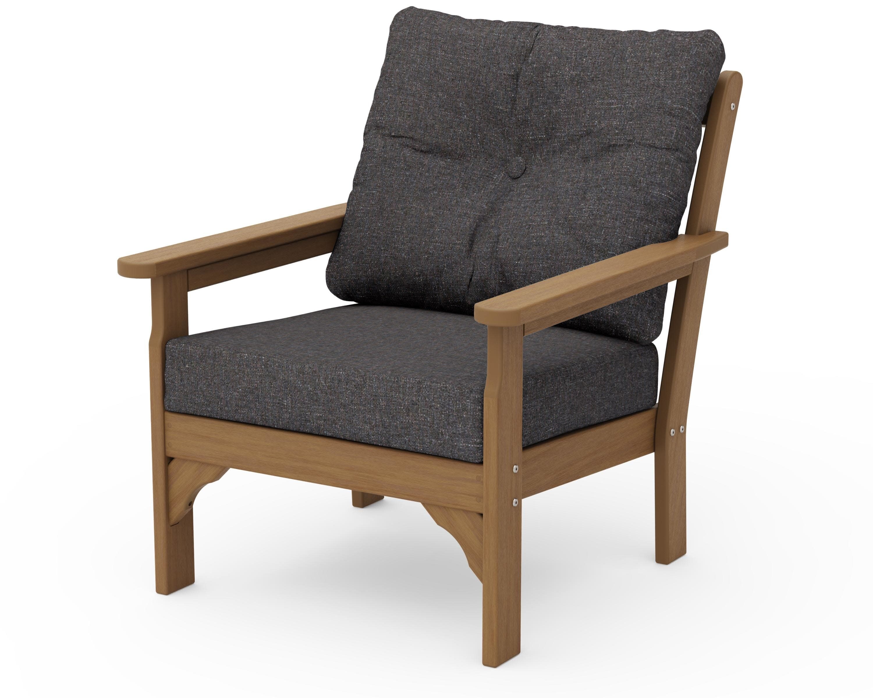 Vineyard Deep Seating Chair in Natural / Ash Charcoal