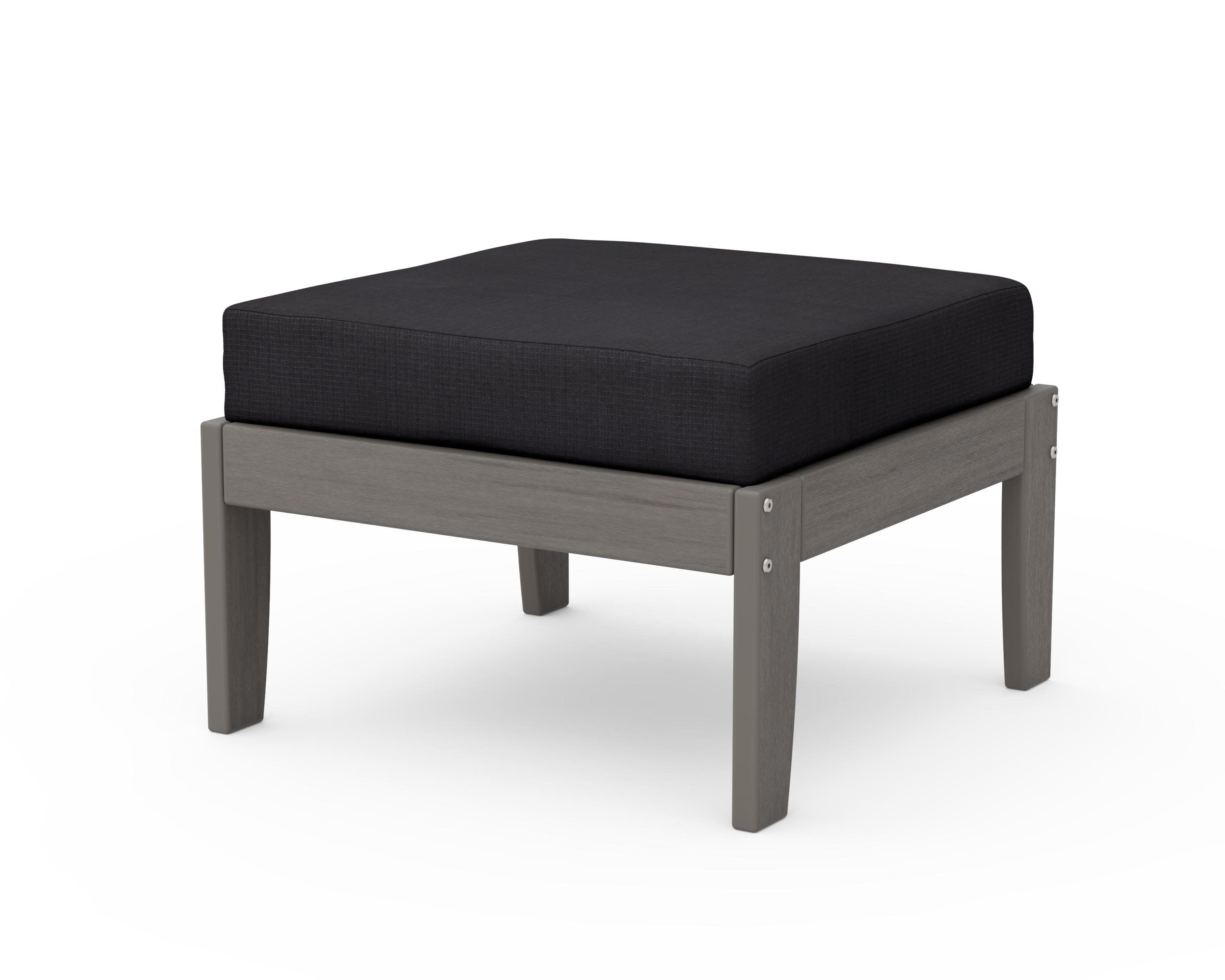 Modular Ottoman - Classic in Driftwood / Midnight Linen