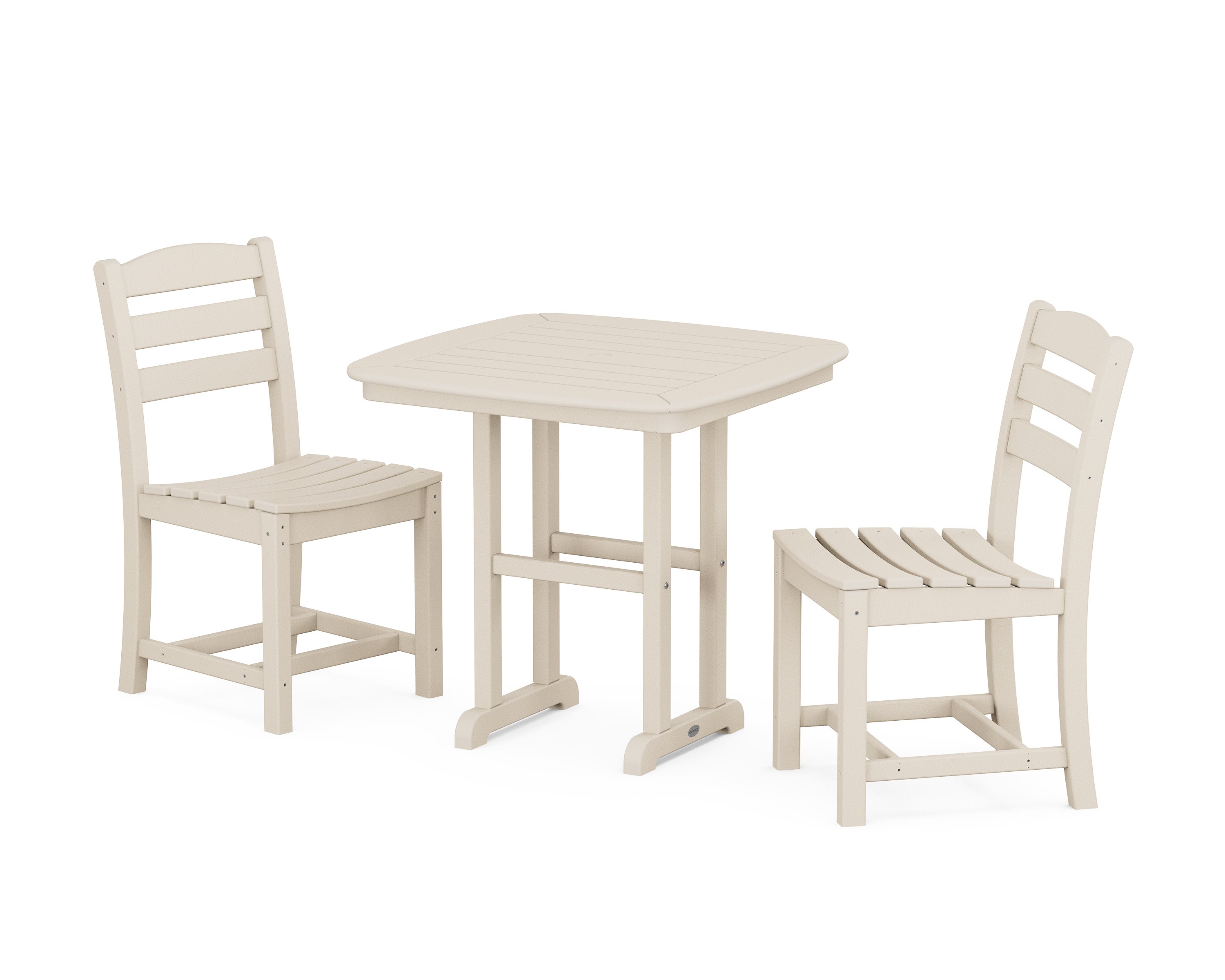 La Casa Caf Side Chair 3-Piece Dining Set in Sand