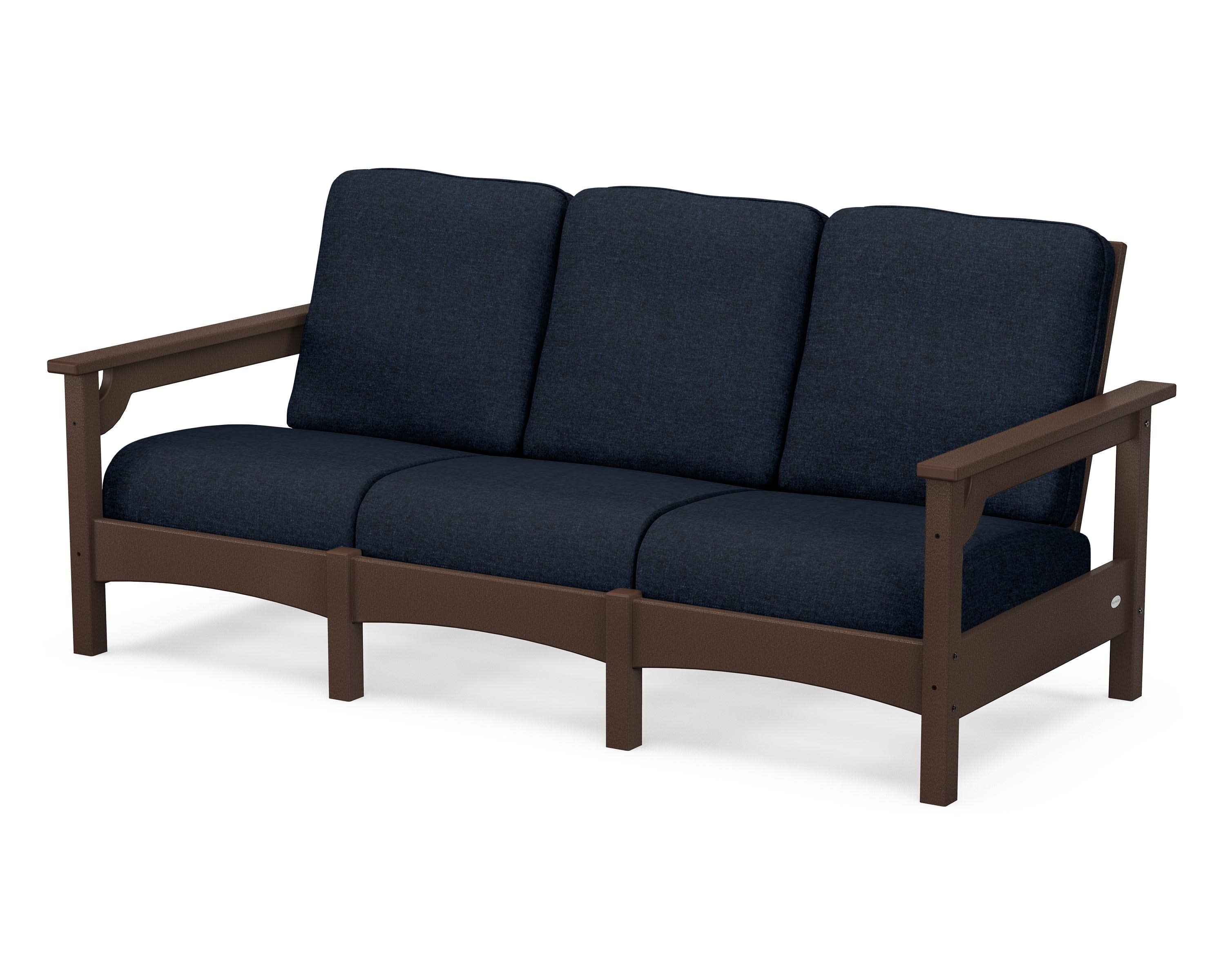 Club Sofa in Mahogany / Marine Indigo