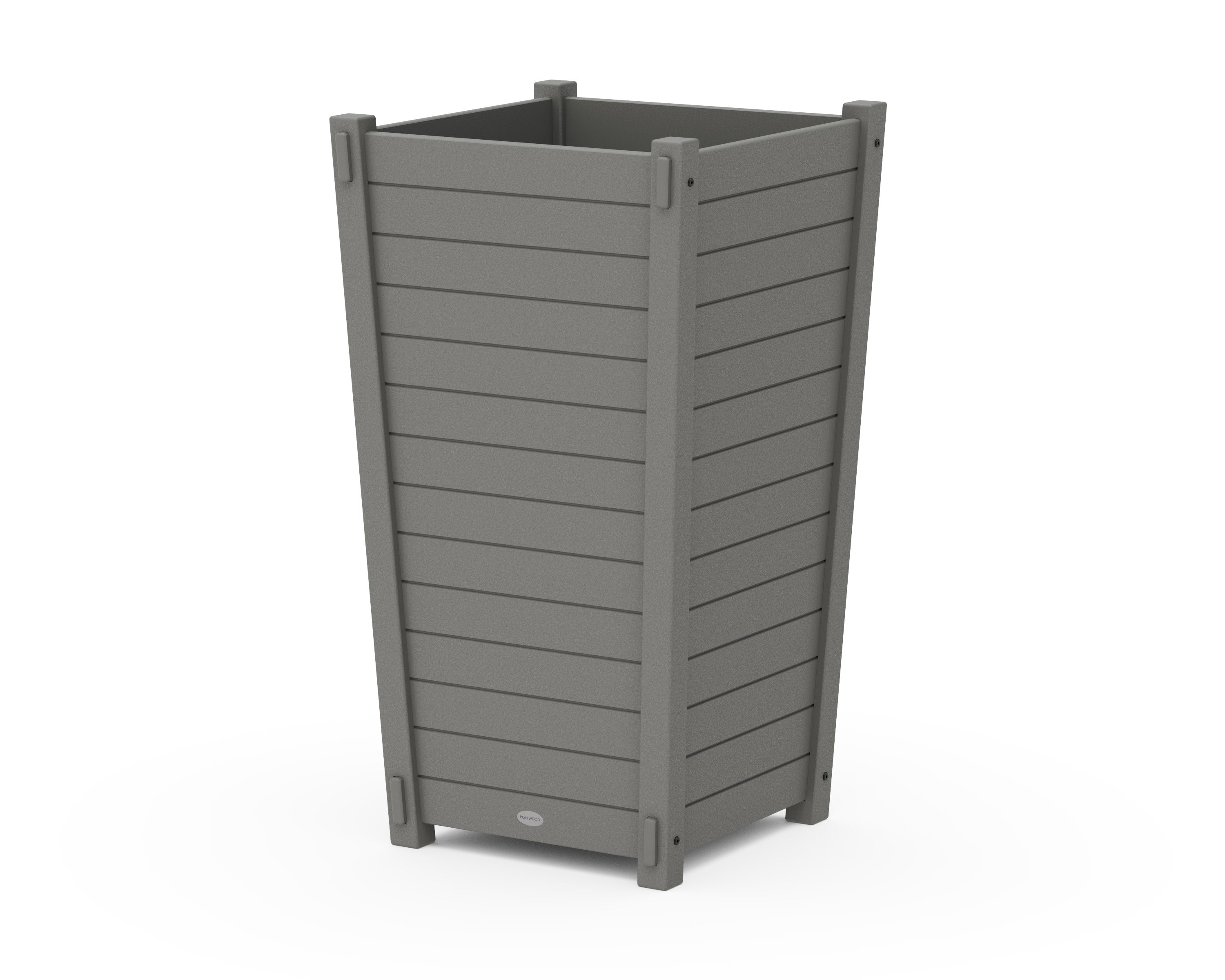 Nautical Large Tapered Square Tall Planter Box in Slate Grey