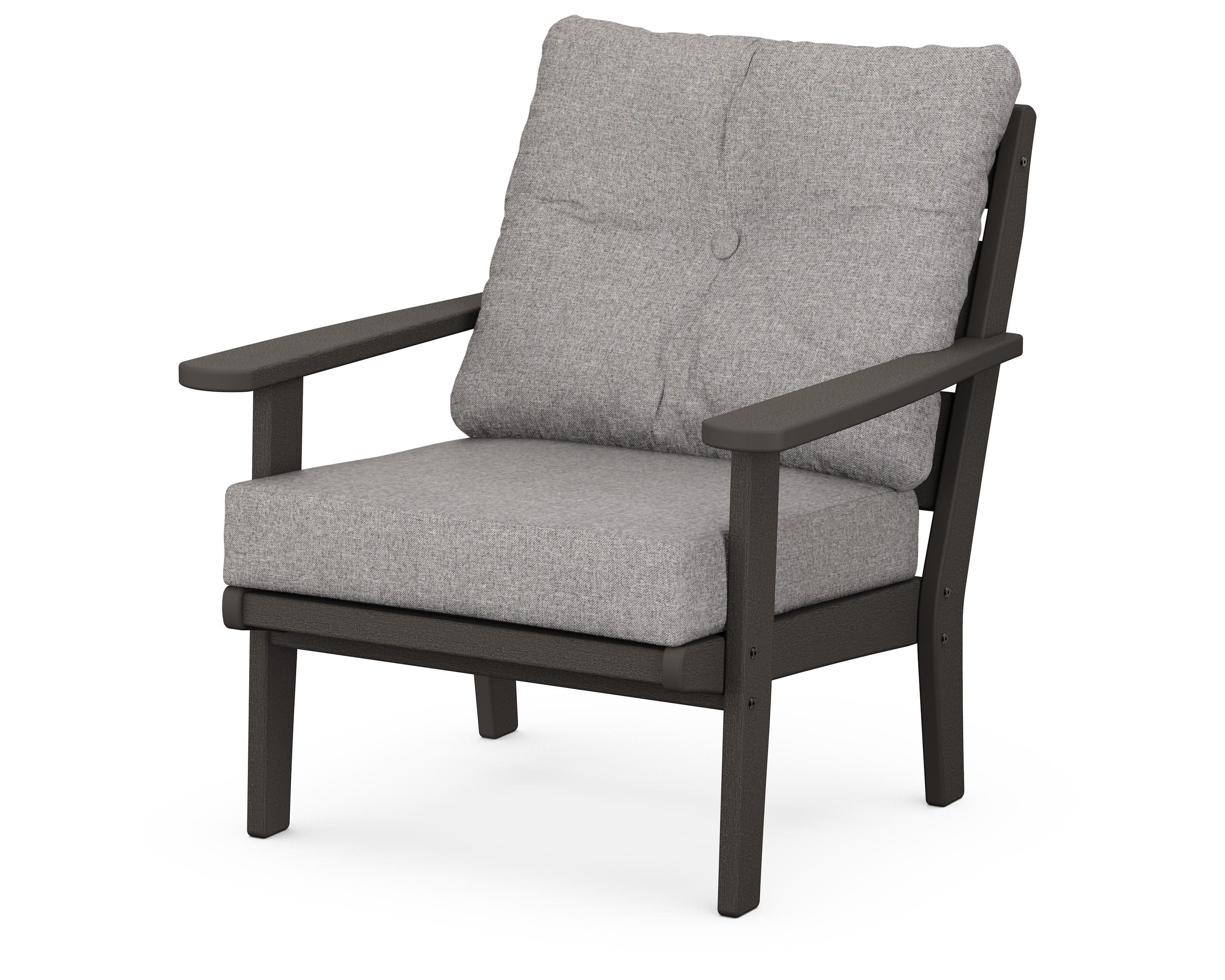 Lakeside Deep Seating Chair in Vintage Coffee / Grey Mist