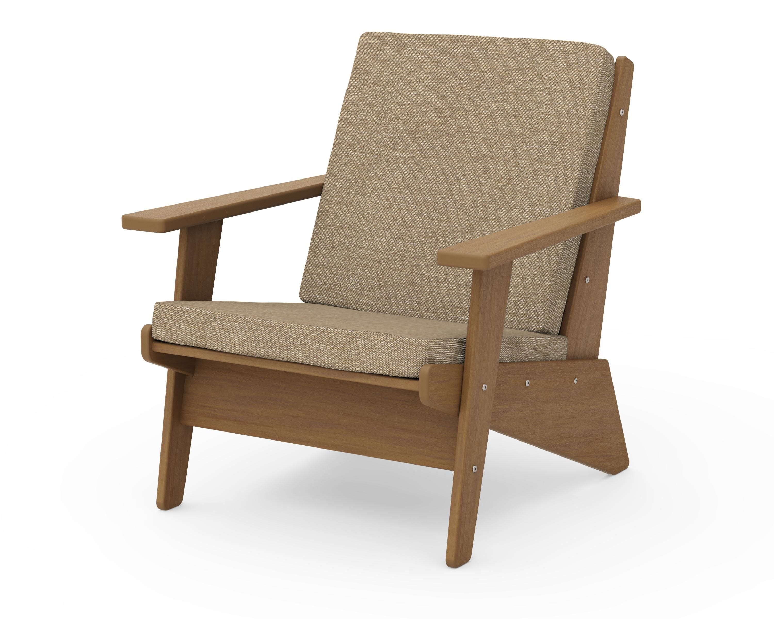 Riviera Modern Lounge Chair in Natural / Charmer Desert