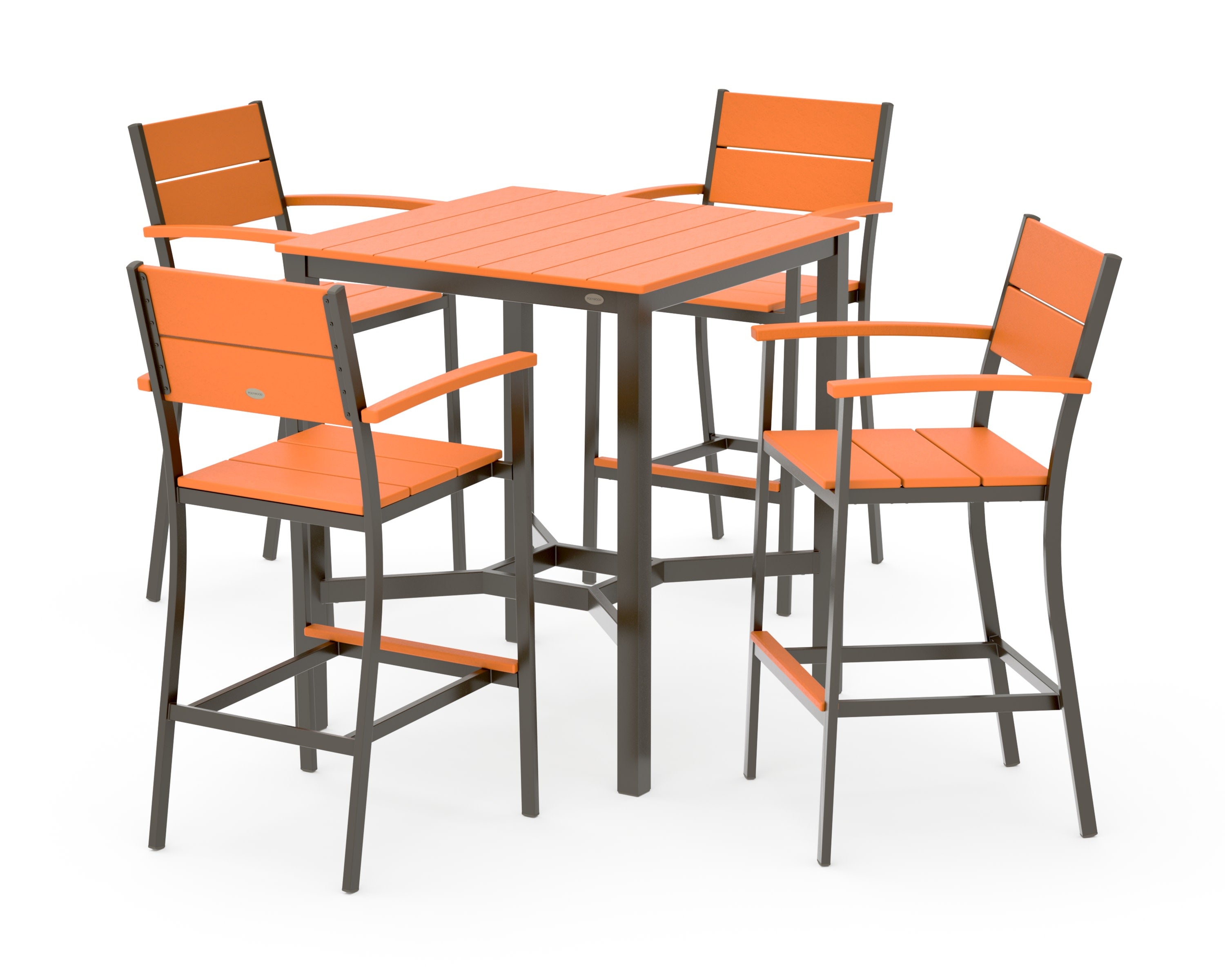 Main Street 5-Piece Bar Set in Bronze / Tangerine