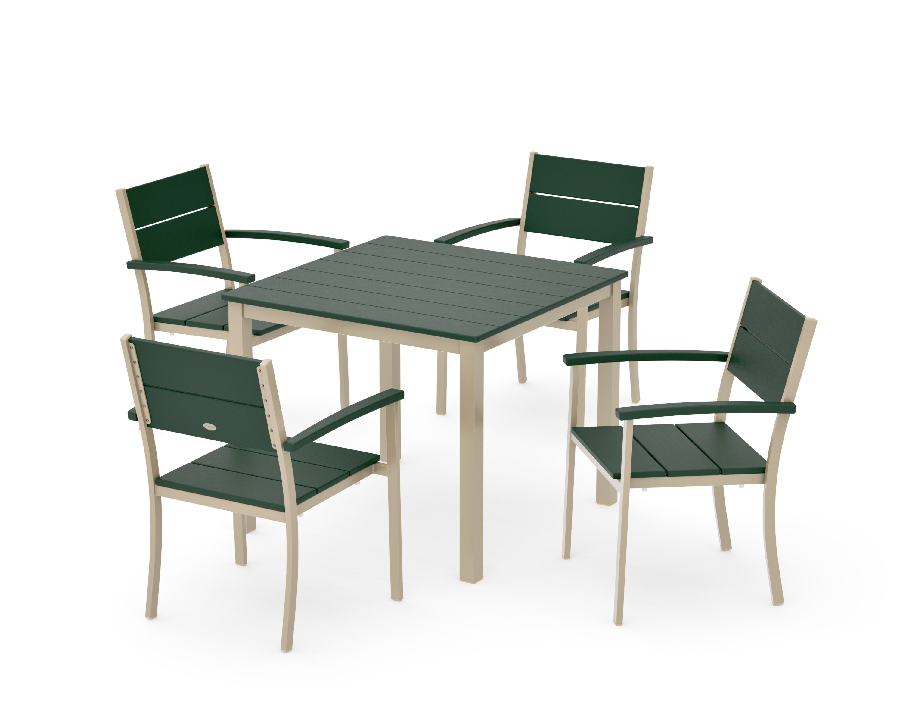 Main Street 5-Piece Dining Set in Sand / Green