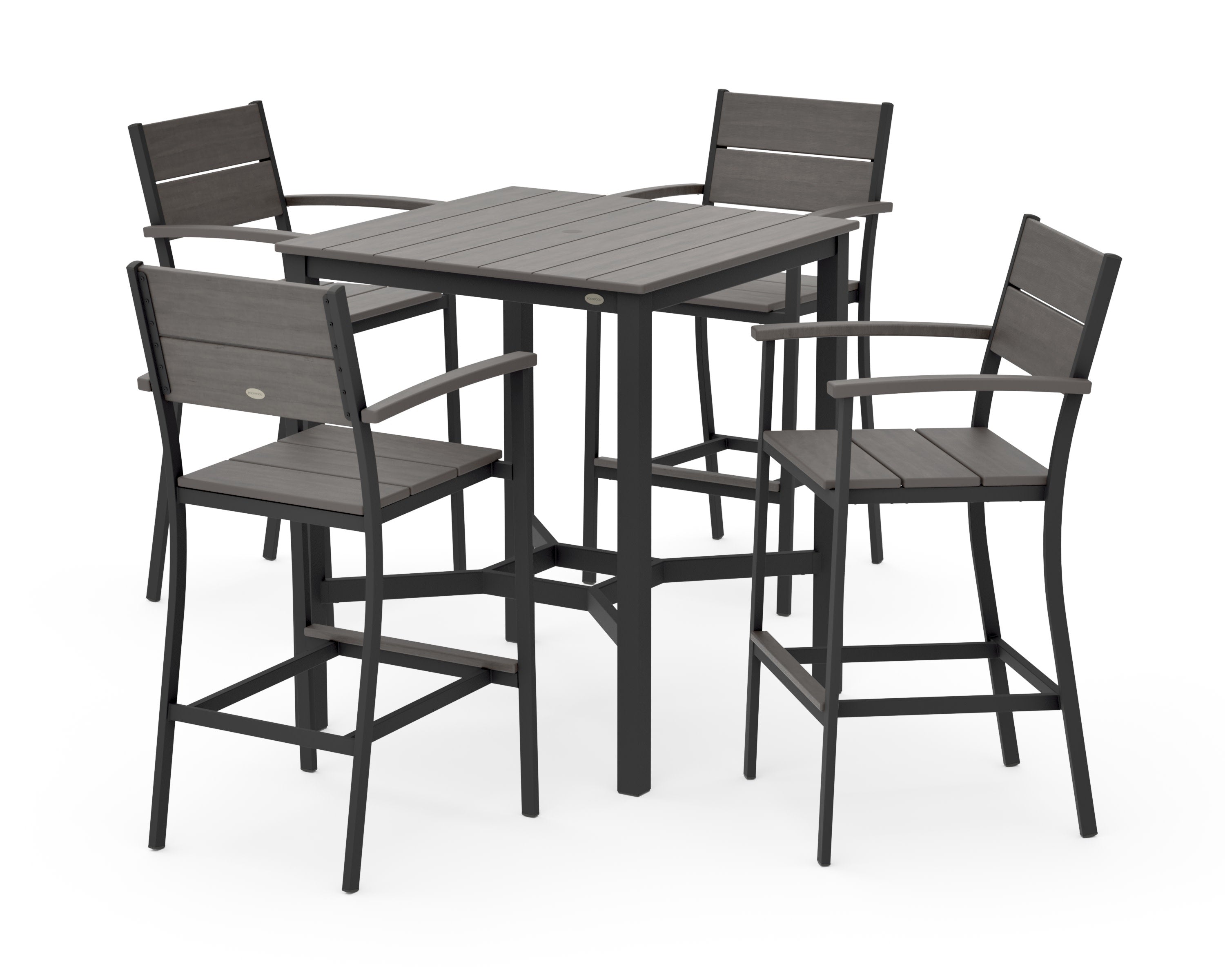 Main Street 5-Piece Bar Set in Black / Driftwood