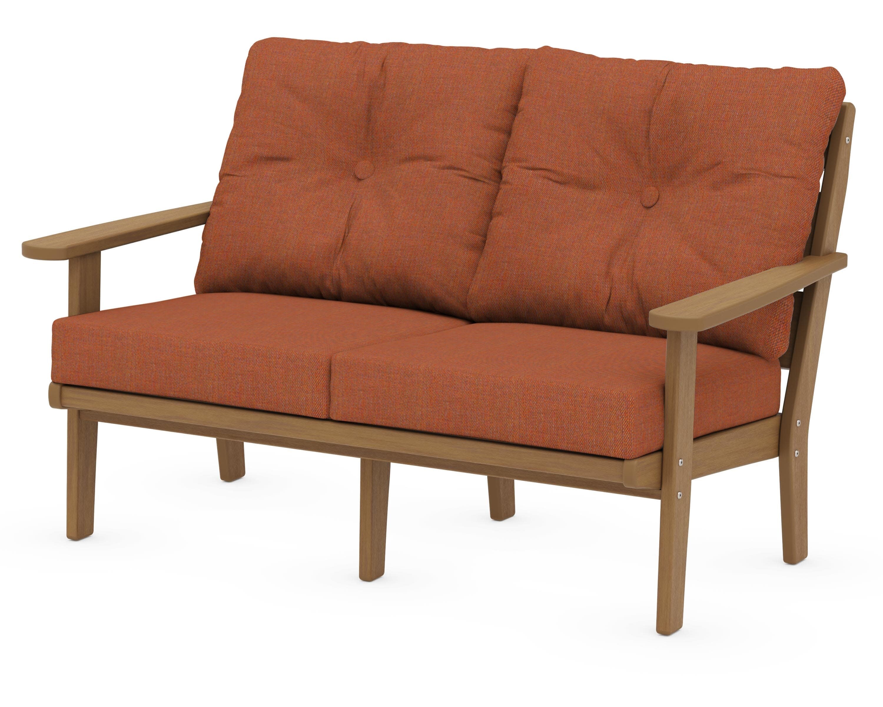 Lakeside Deep Seating Loveseat in Natural / Play Adobe