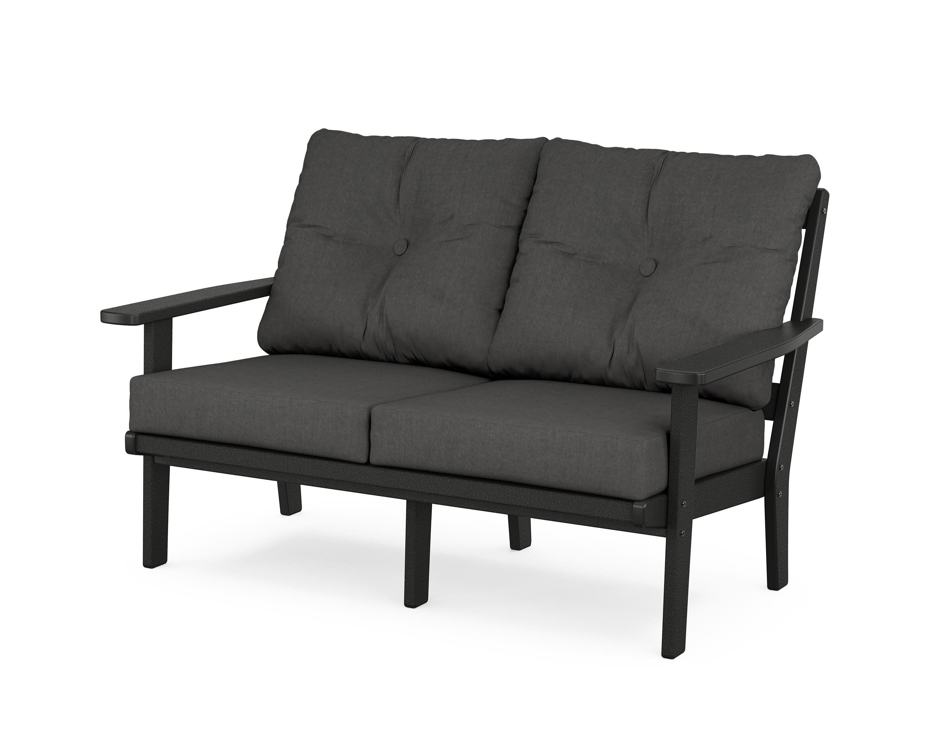 Oxford Deep SeatingLoveseat in Black / Spectrum Carbon