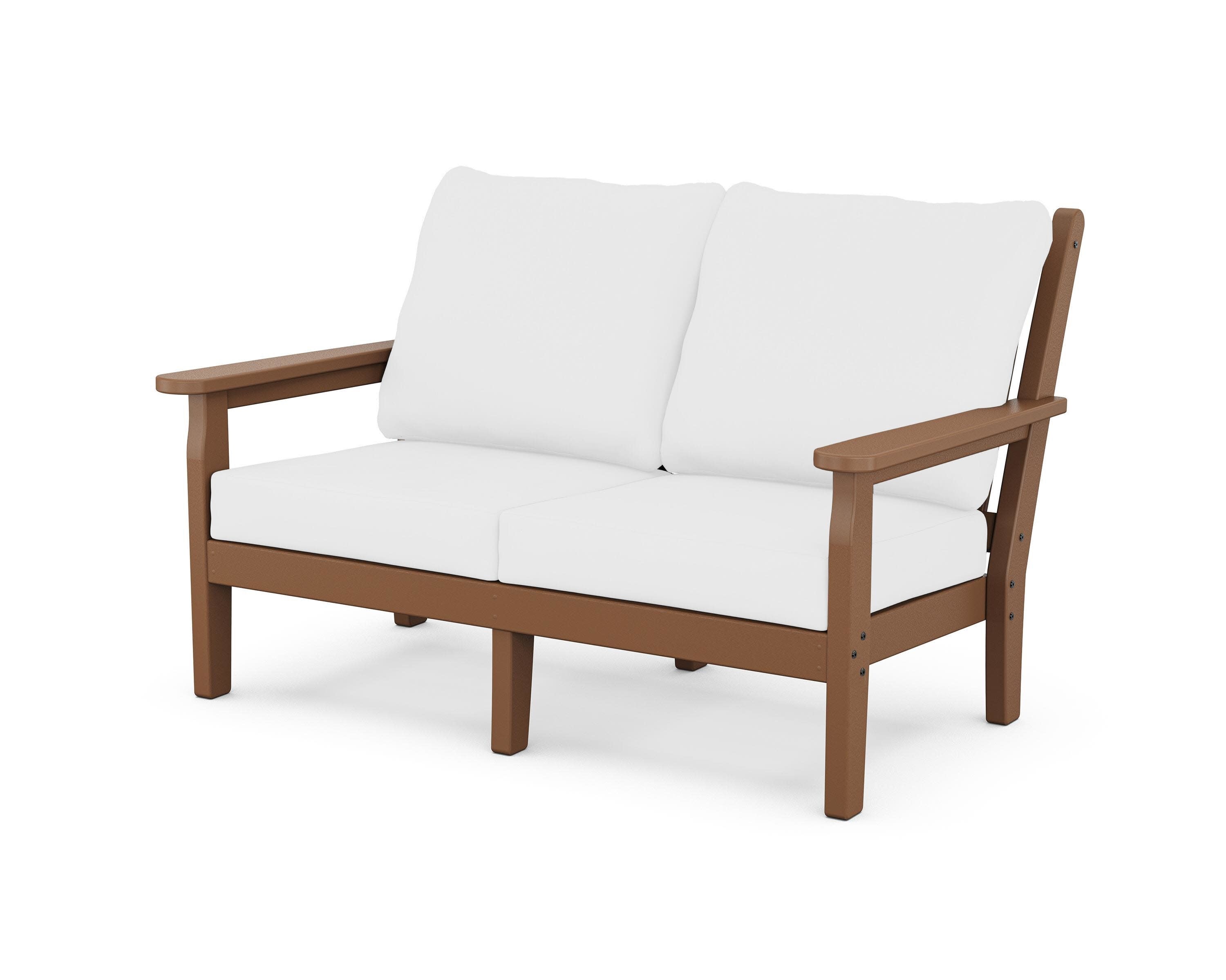Chippendale Deep Seating Loveseat in Teak / Natural