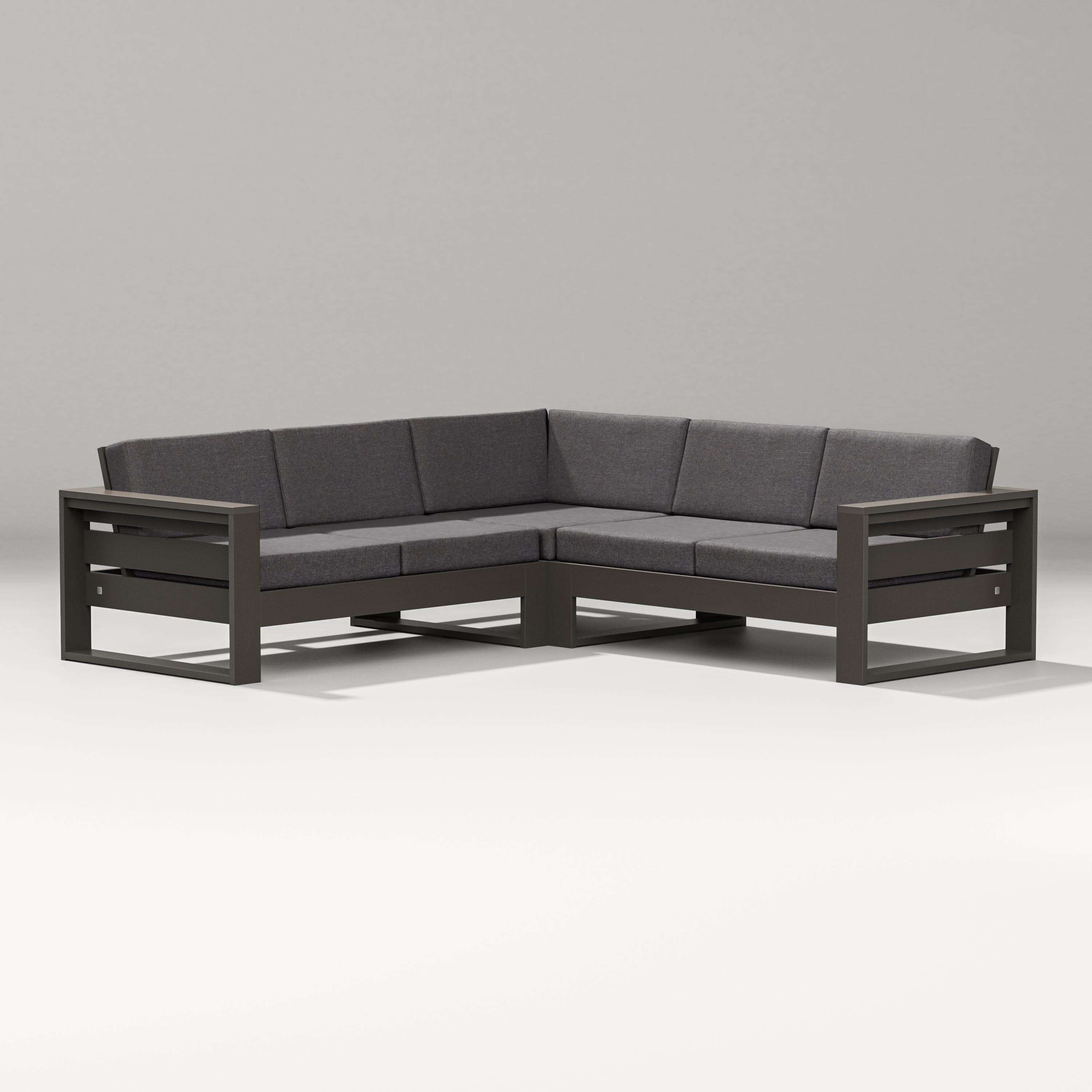 Latitude Corner Sectional in Vintage Coffee / Ash Charcoal