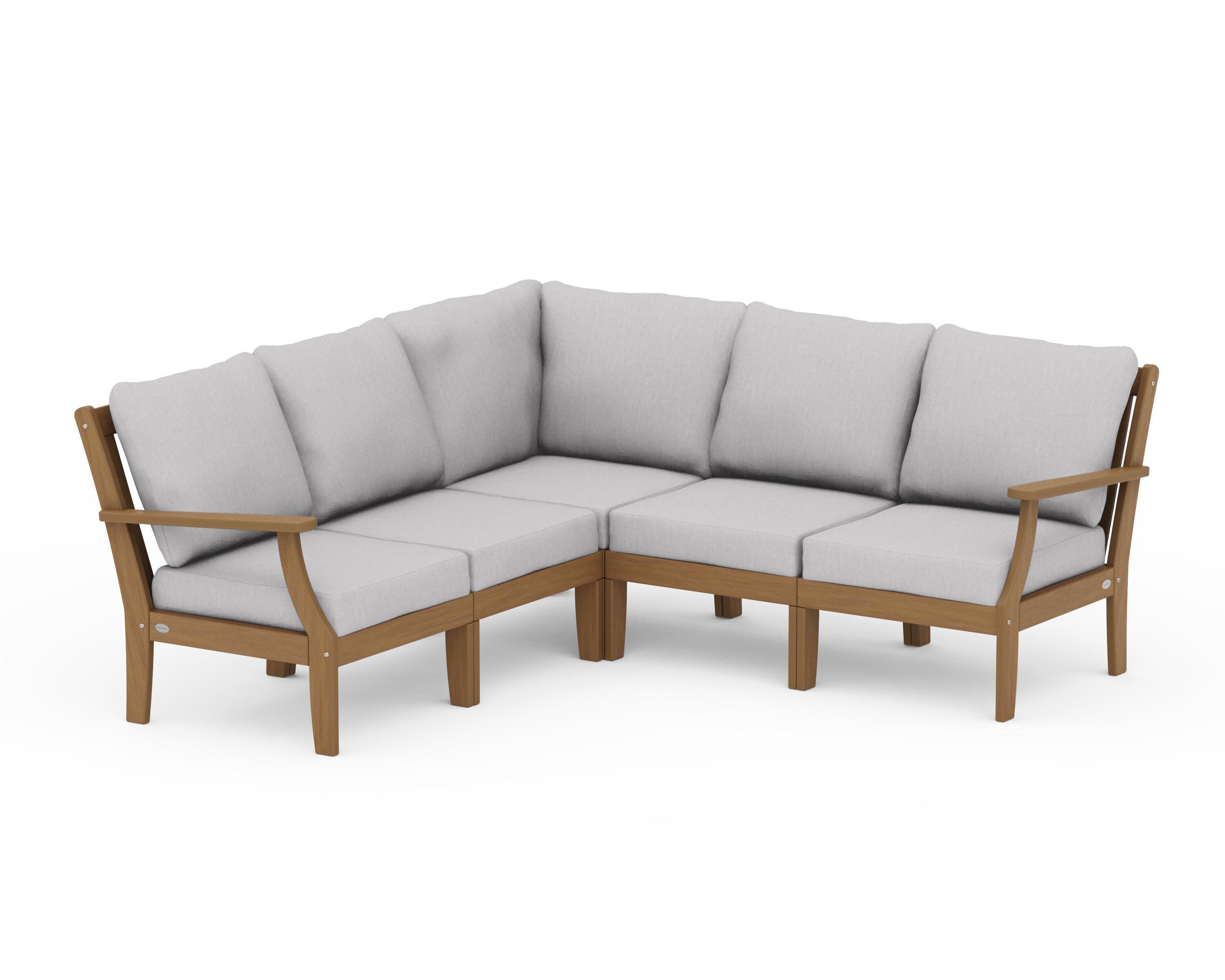 Braxton Modular 5-Piece Deep Seating Set in Natural / Granite