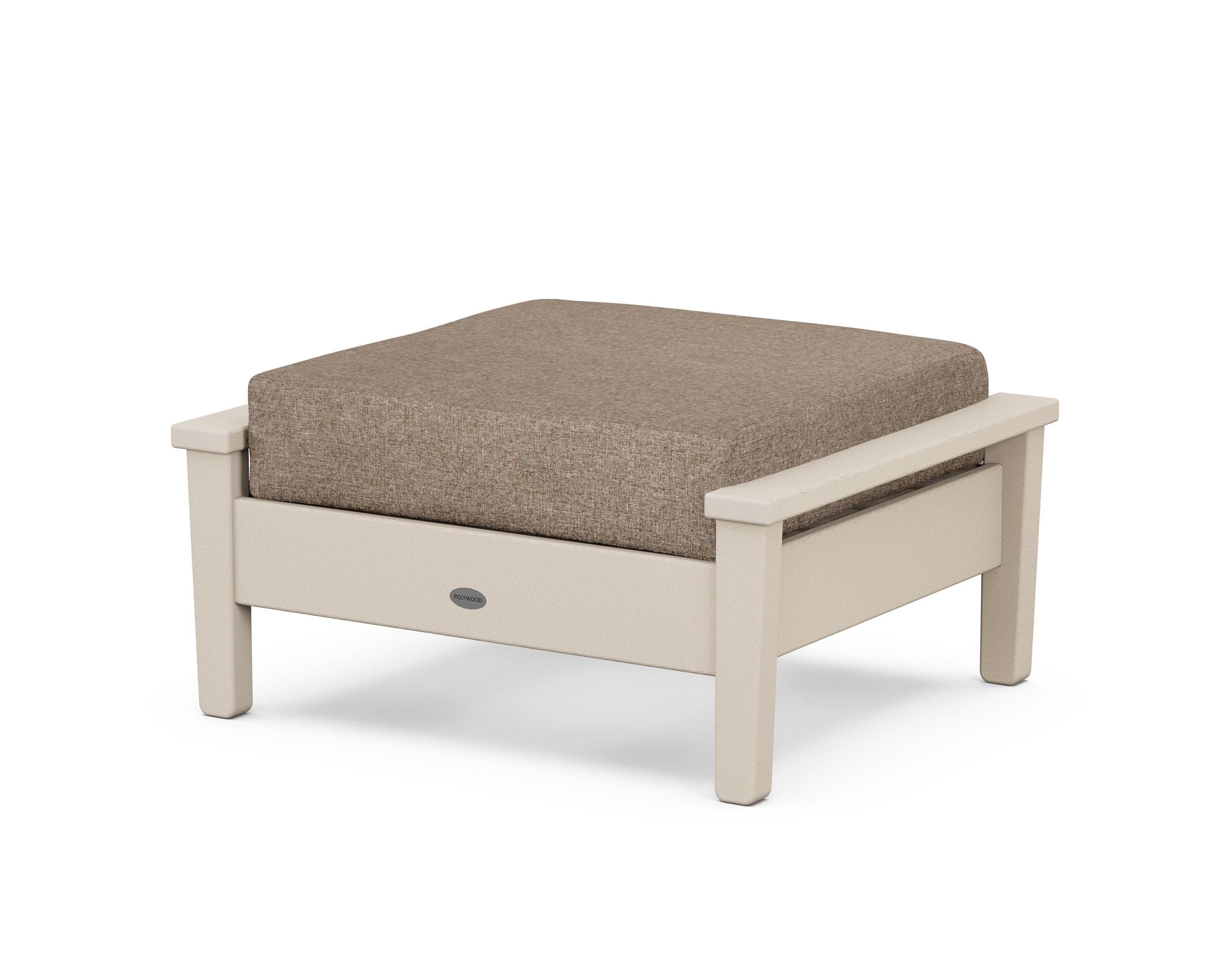 Prescott Deep Seating Ottoman in Sand / Spiced Burlap