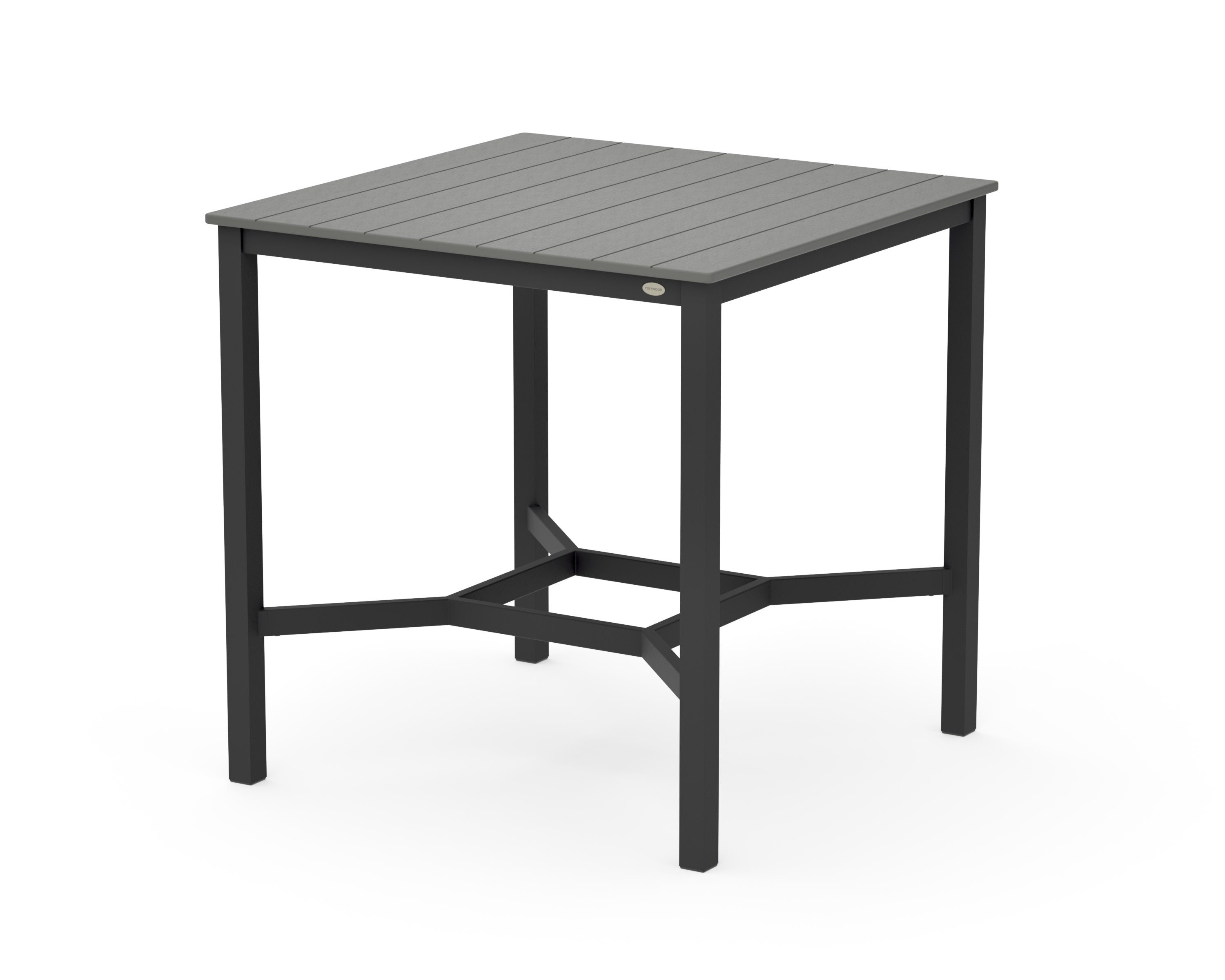 Main Street 42 x 42 Bar Table in Black / Slate Grey