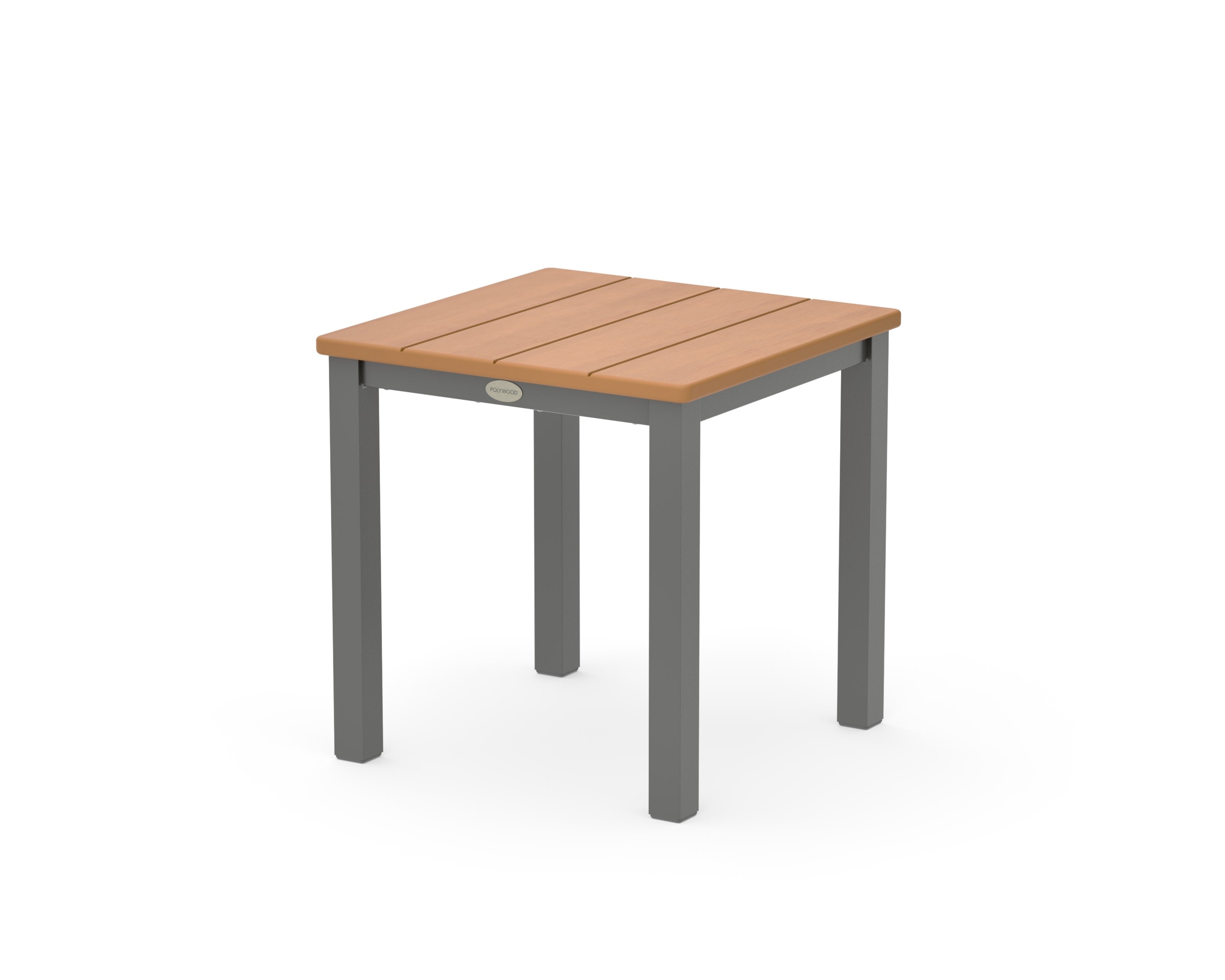 Main Street 18" Side Table in Charcoal / Natural