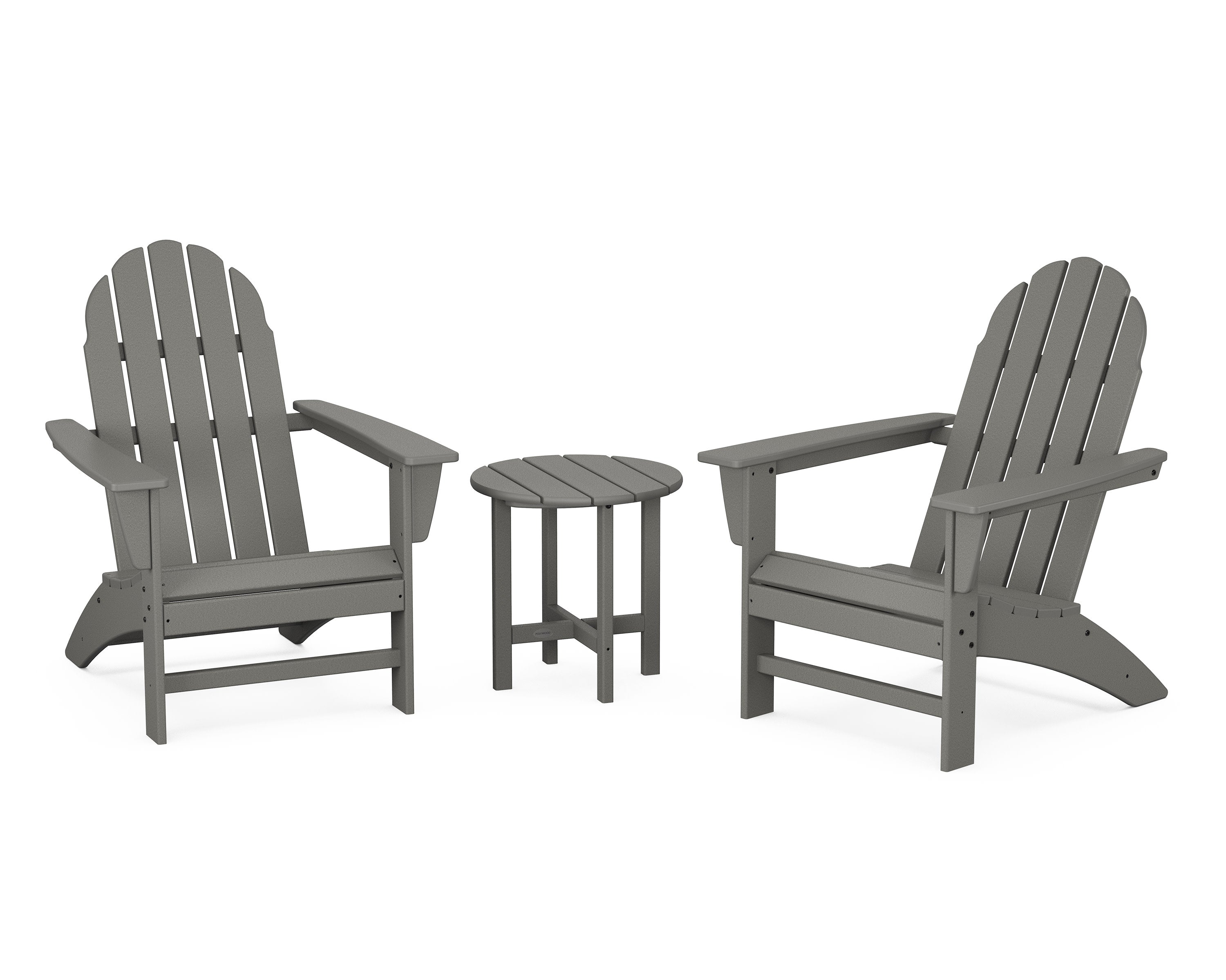Vineyard 3-Piece Adirondack Set in Slate Grey