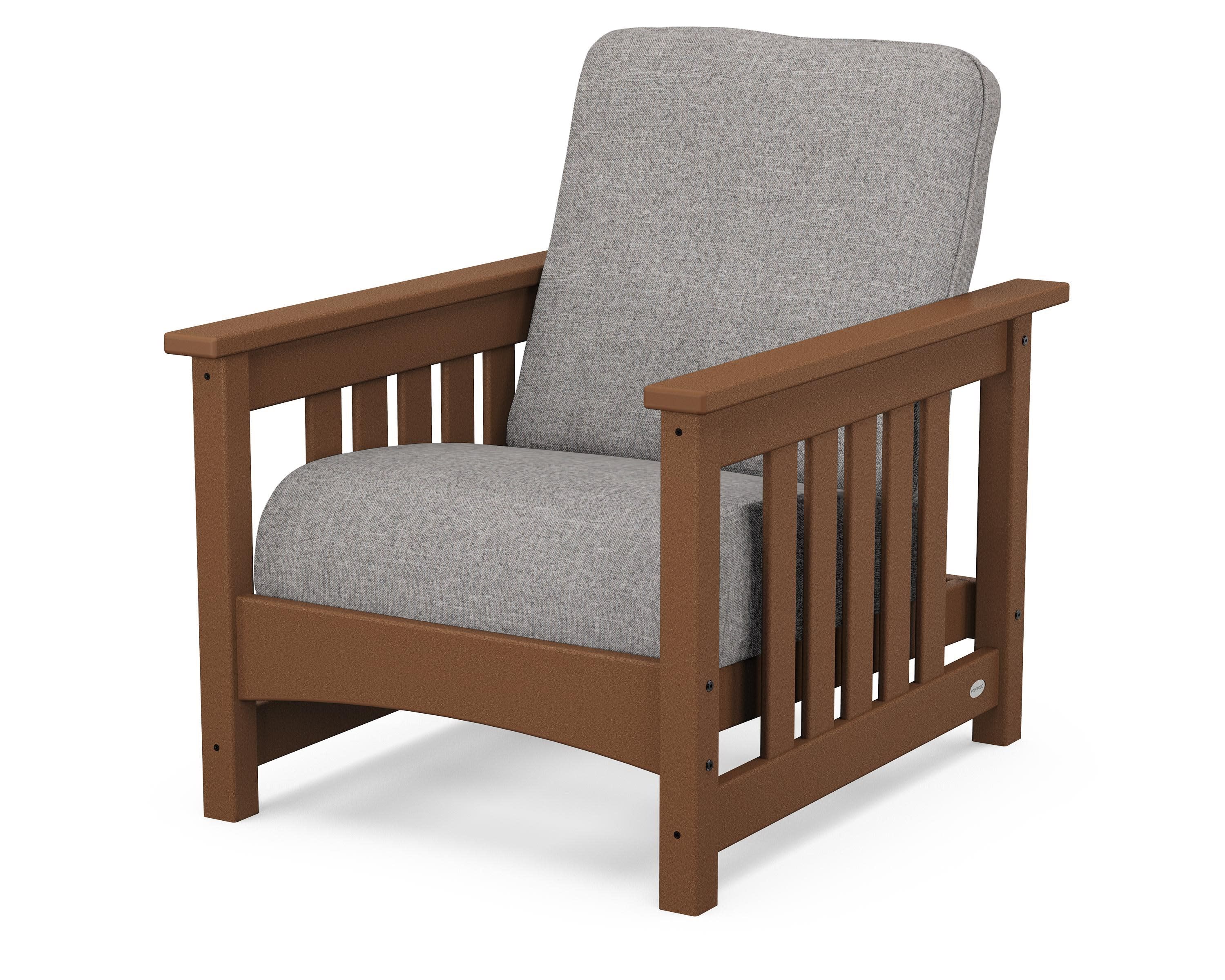 Club Mission Chair in Teak / Grey Mist