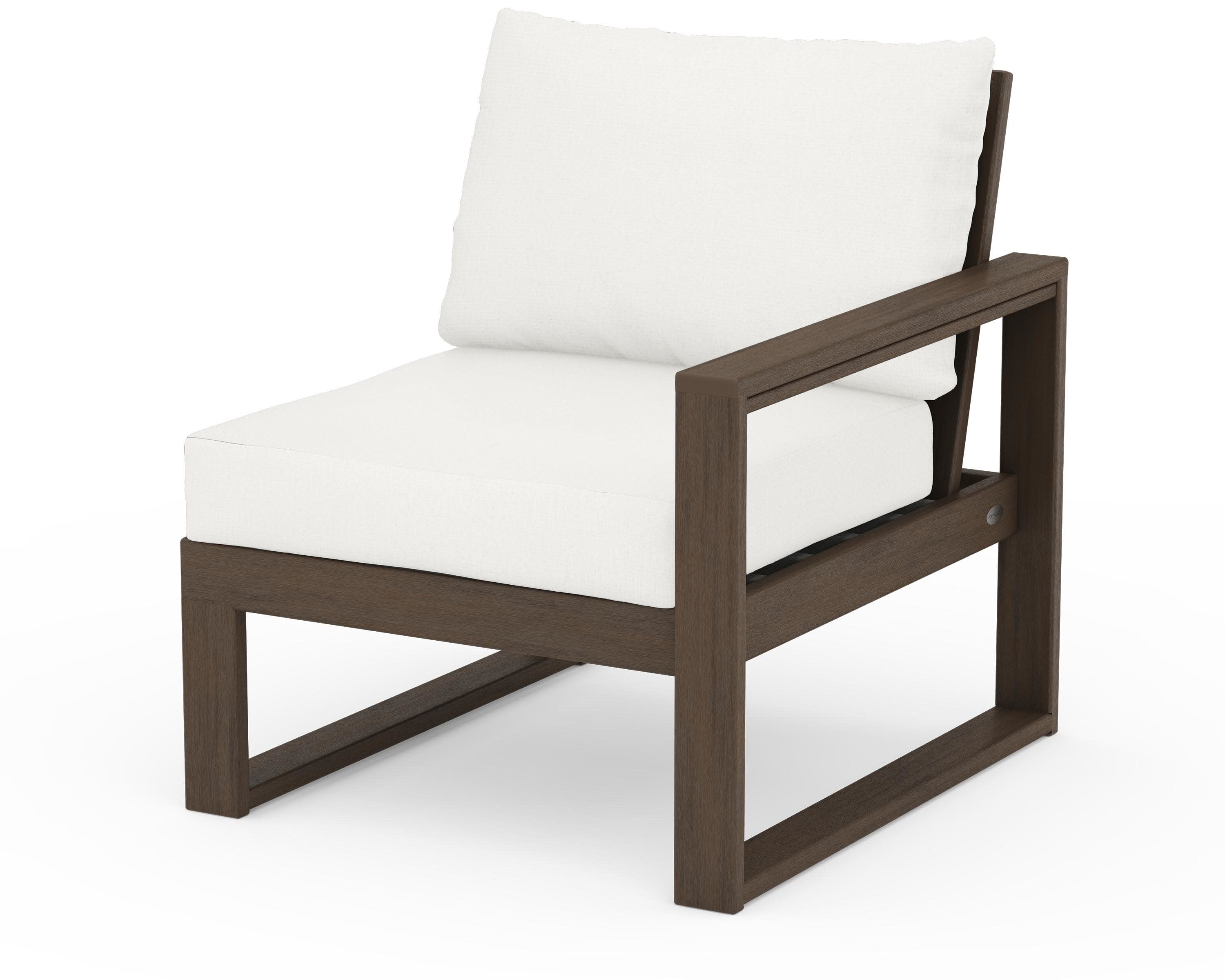 EDGE Modular Right Arm Chair in Kona / Natural Linen