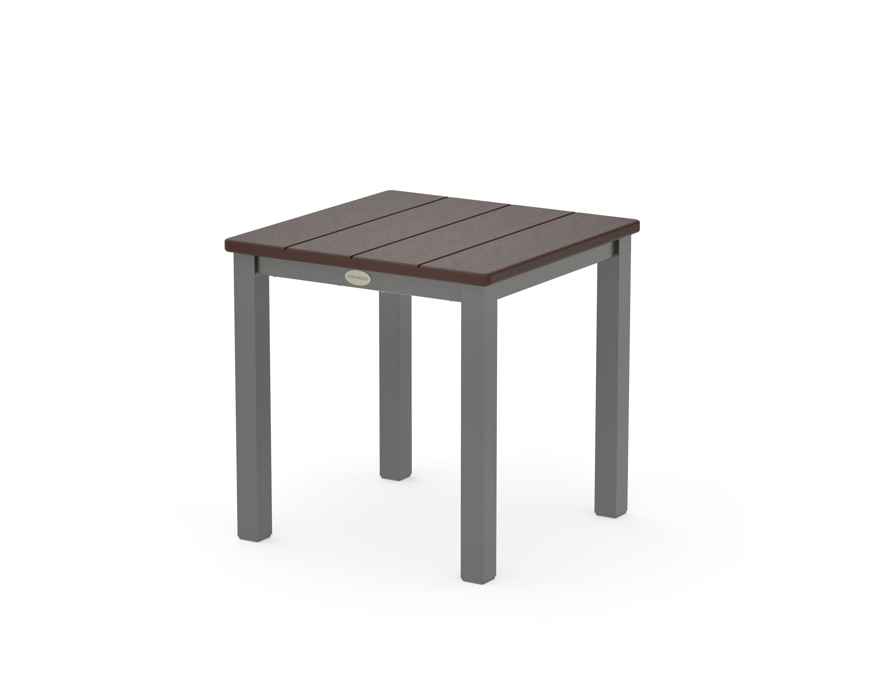 Main Street 18" Side Table in Charcoal / Mahogany
