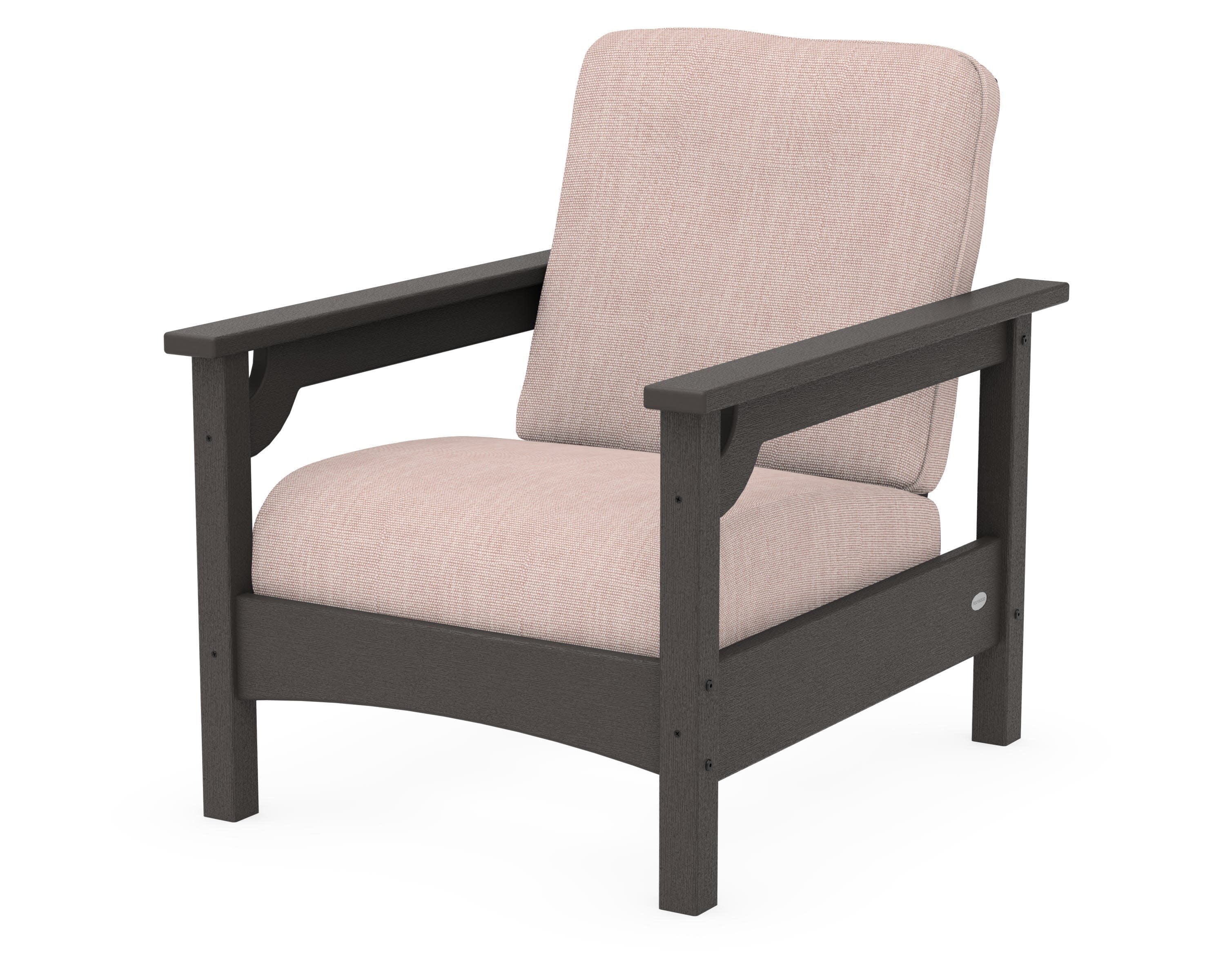 Club Chair in Vintage Coffee / Play Cameo