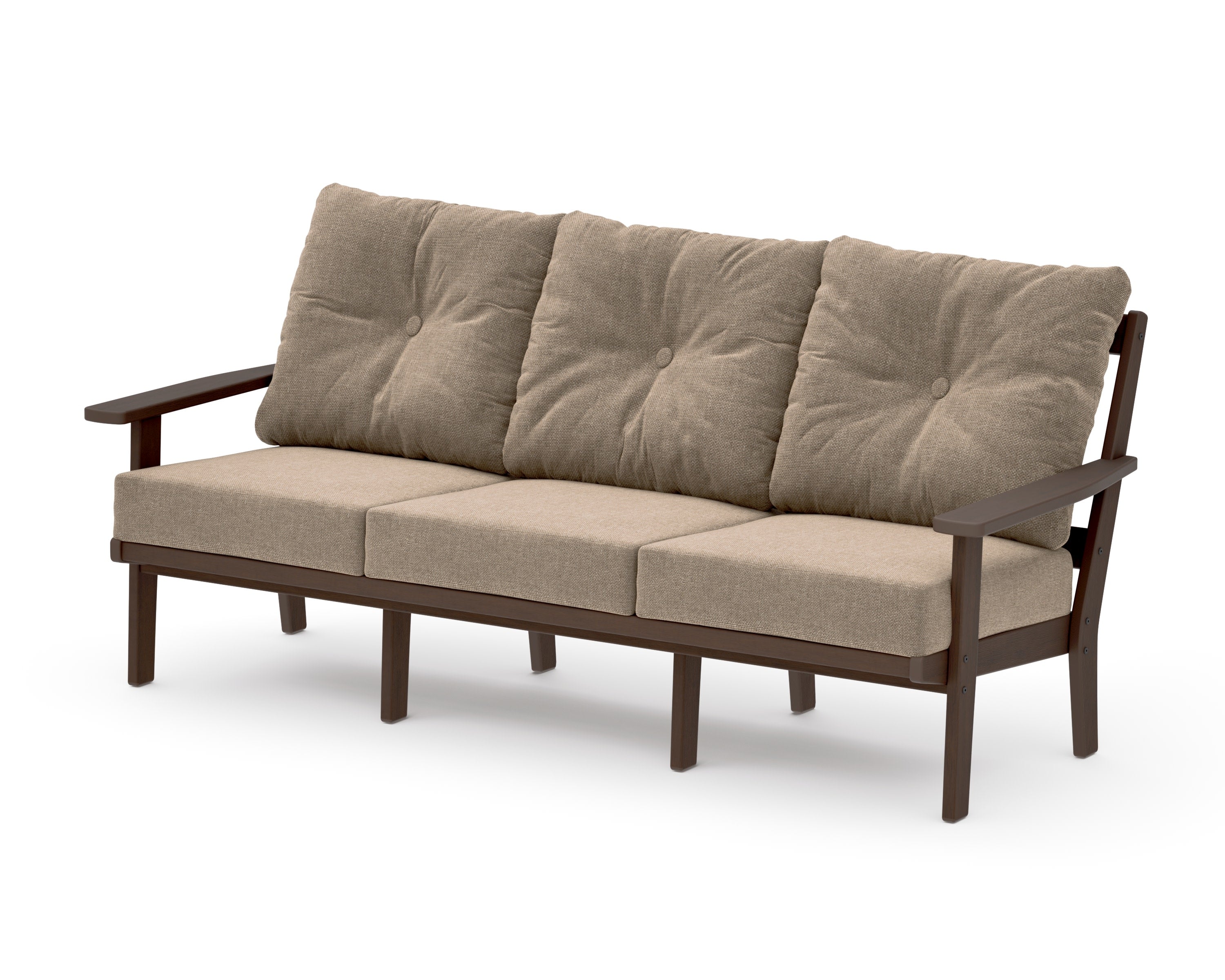 PrairieDeep Seating Sofa in Kona / Spiced Burlap