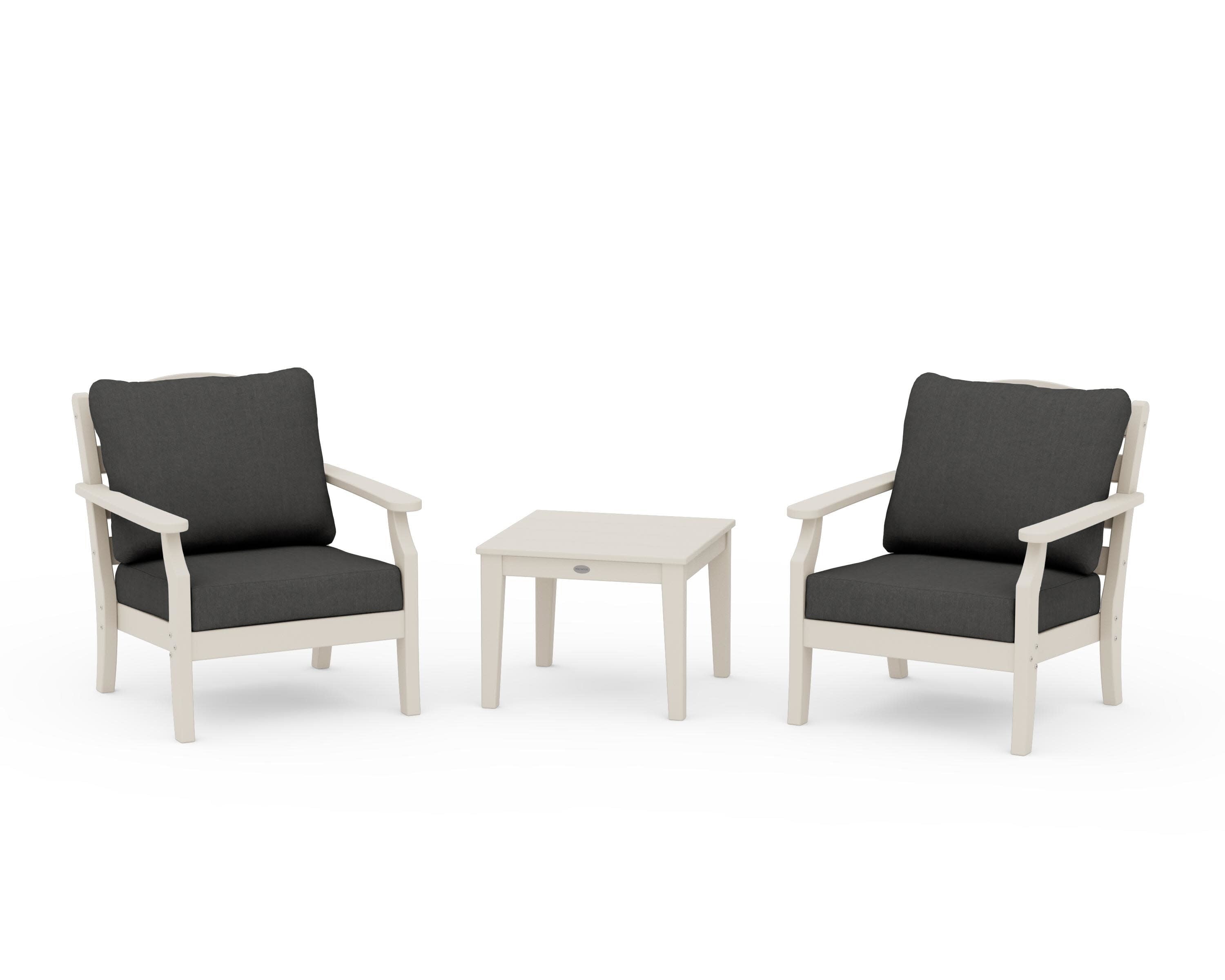 Savannah 3-Piece Deep Seating Set in Sand / Spectrum Carbon