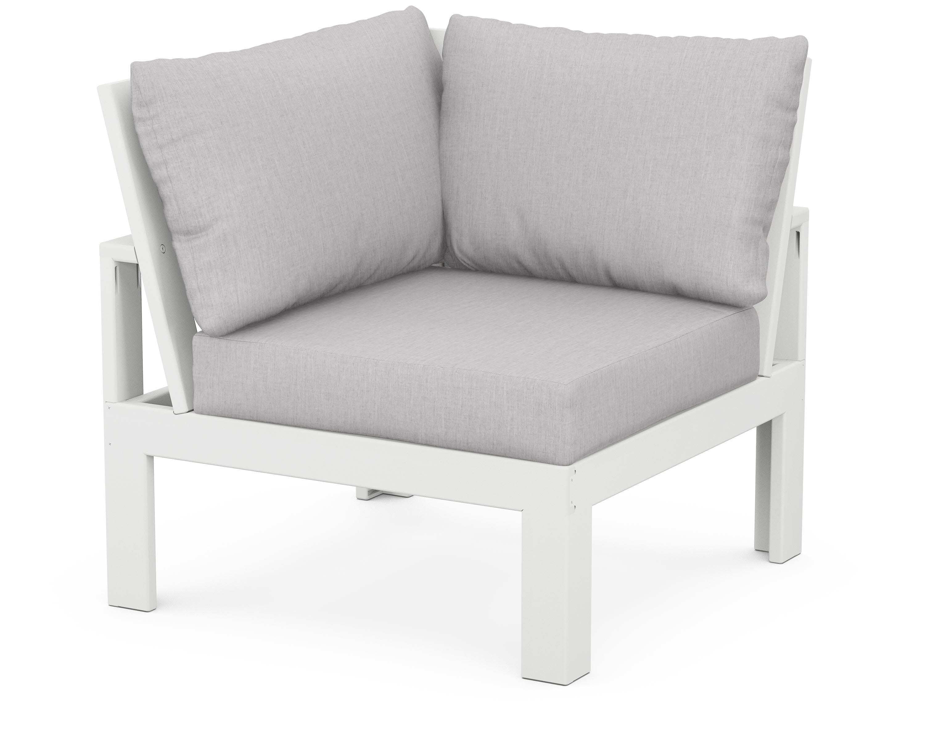 Modular Corner Chair in White / Granite