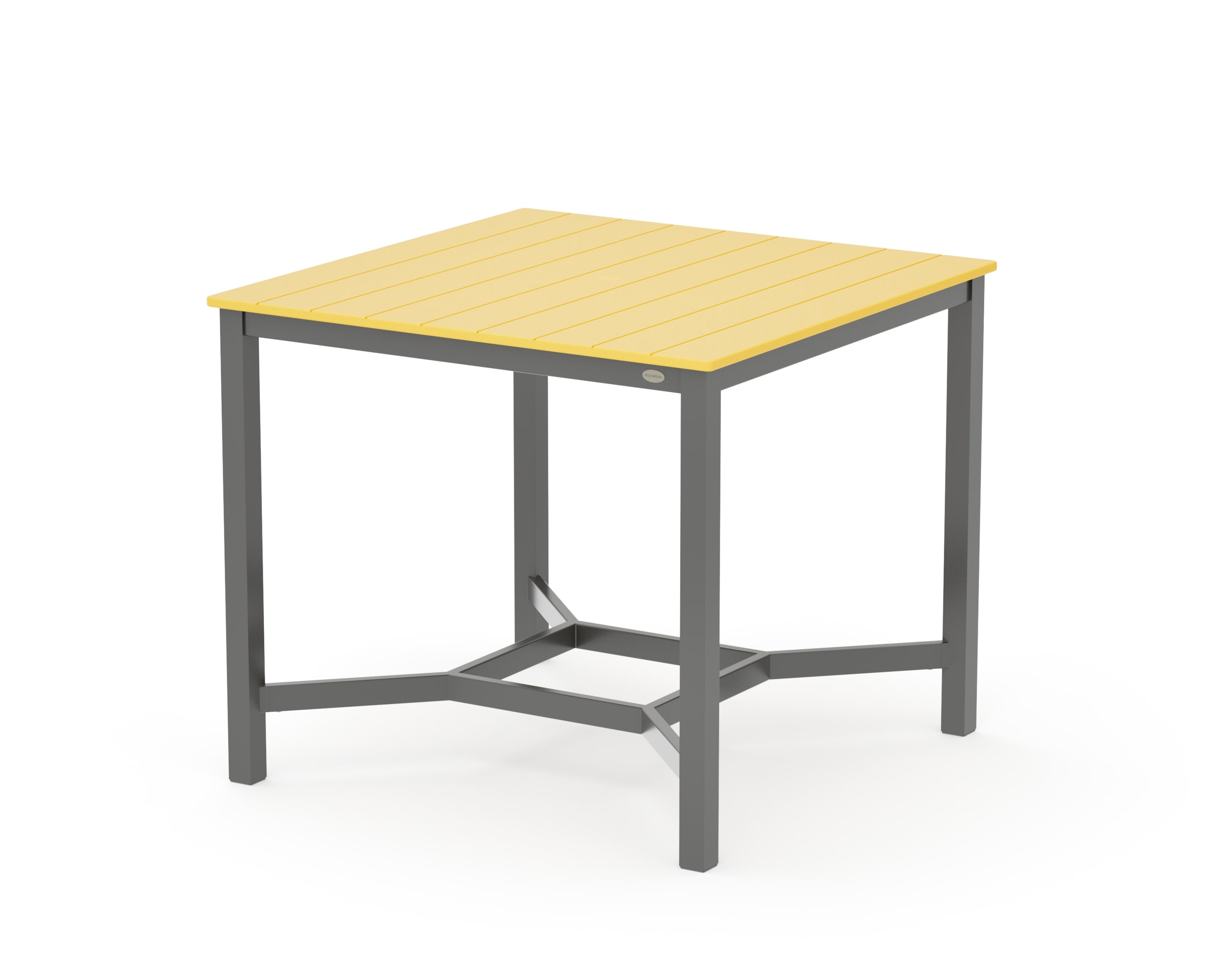 Main Street 42 x 42 Counter Table in Charcoal / Lemon