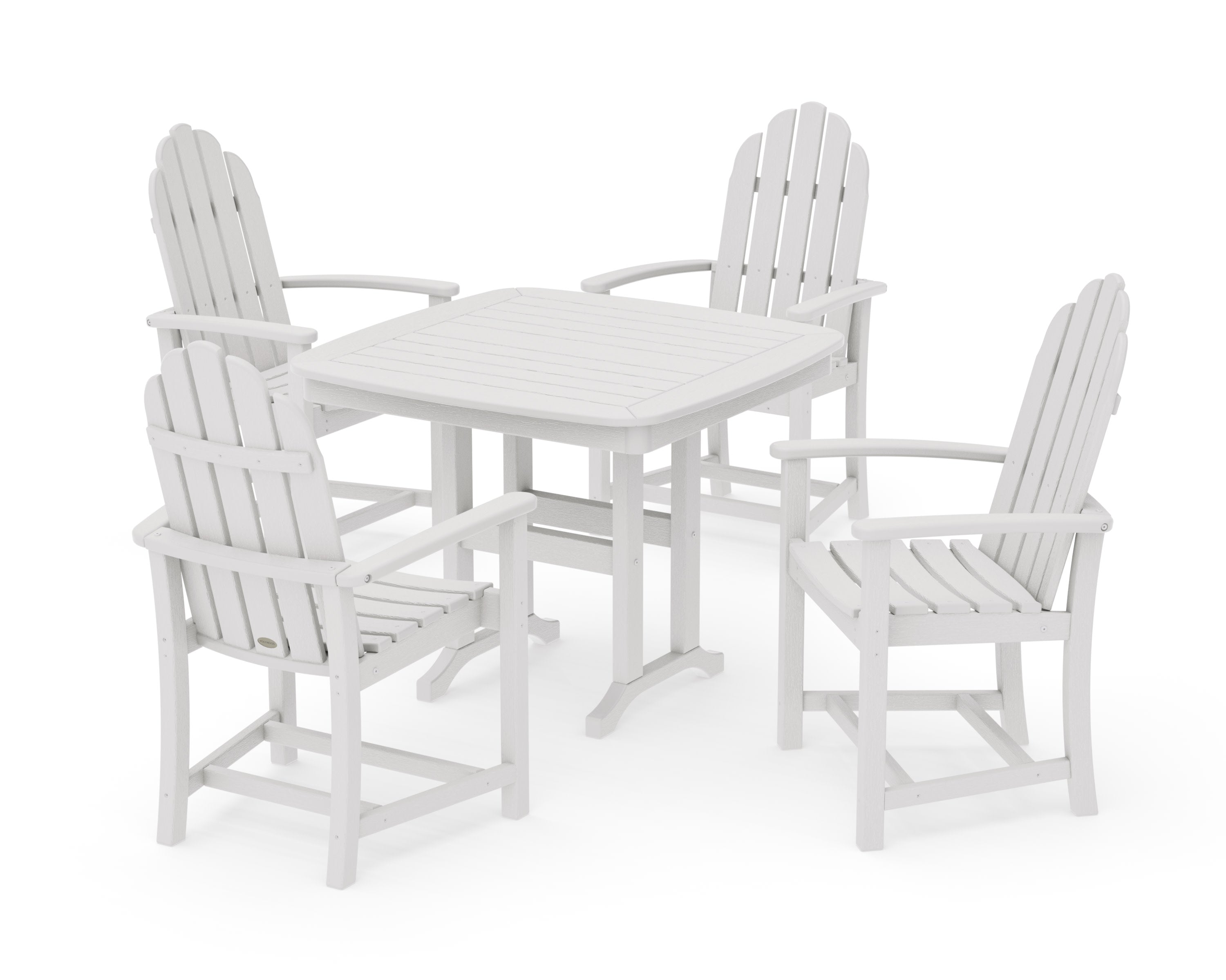 Classic Adirondack 5-Piece Dining Set in Vintage White