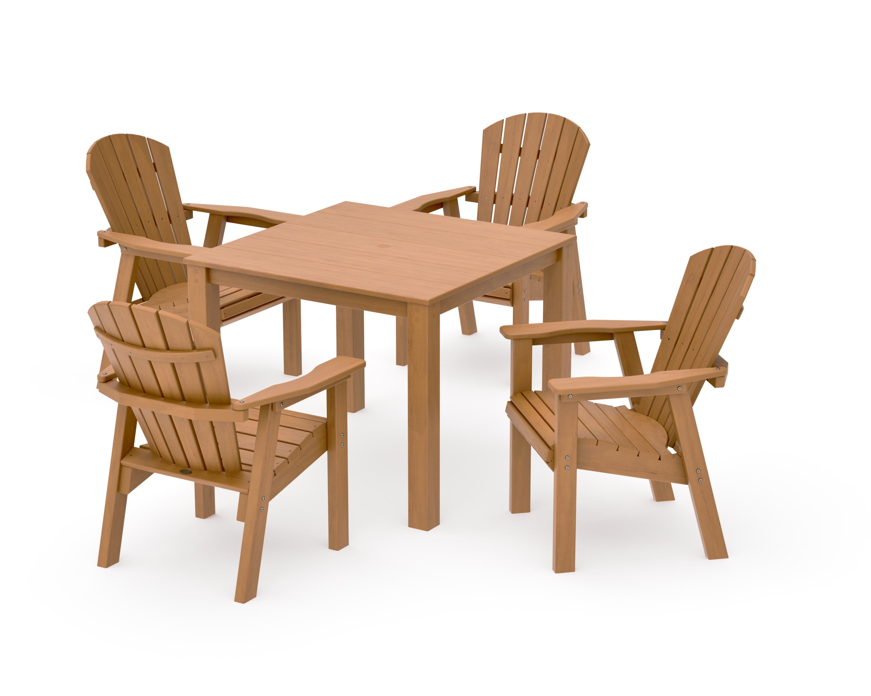 Seashell Coast 5-Piece Parsons Dining Set in Natural