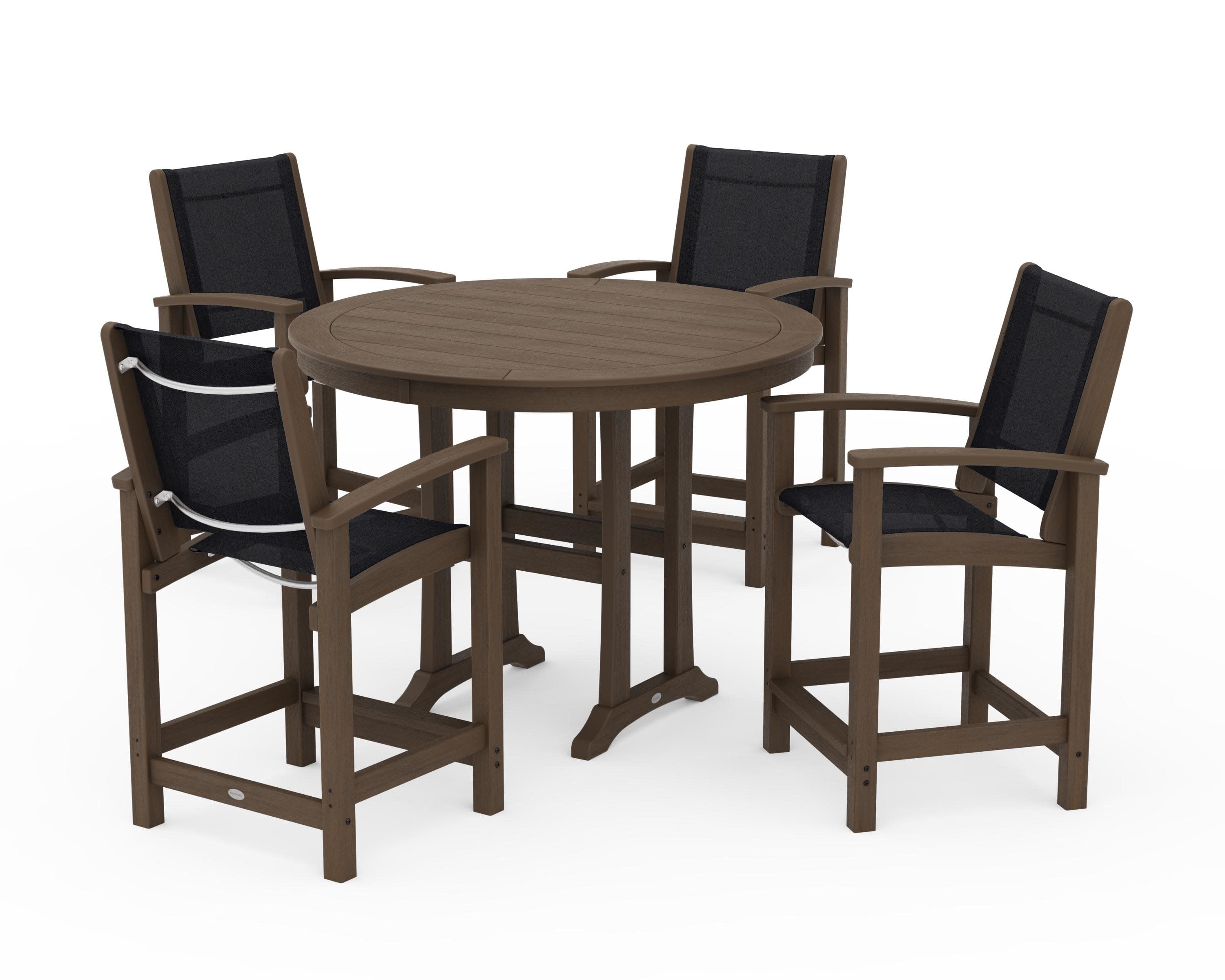 Coastal 5-Piece Counter Set in Kona / Black Sling