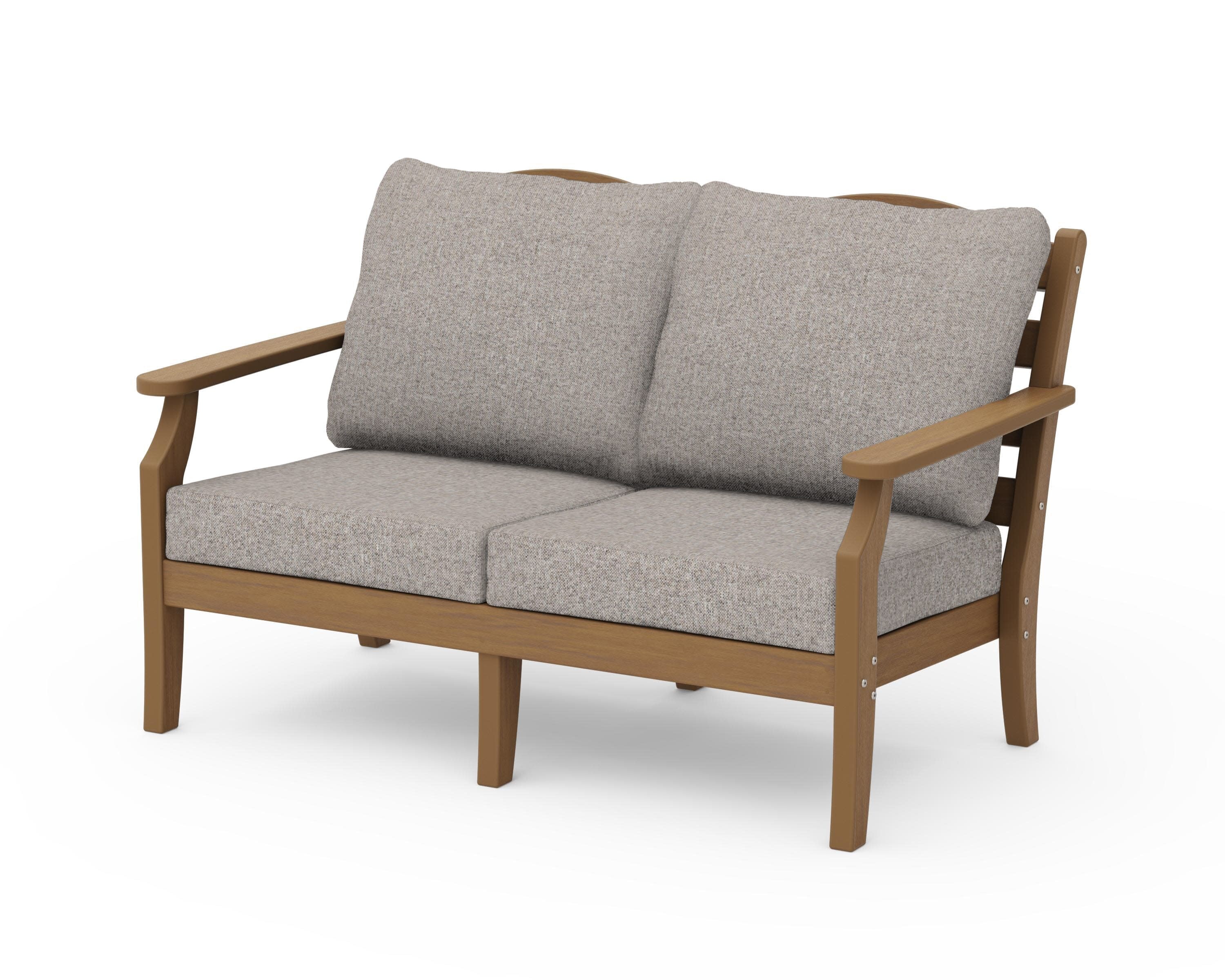 Savannah Deep Seating Loveseat in Natural / Weathered Tweed