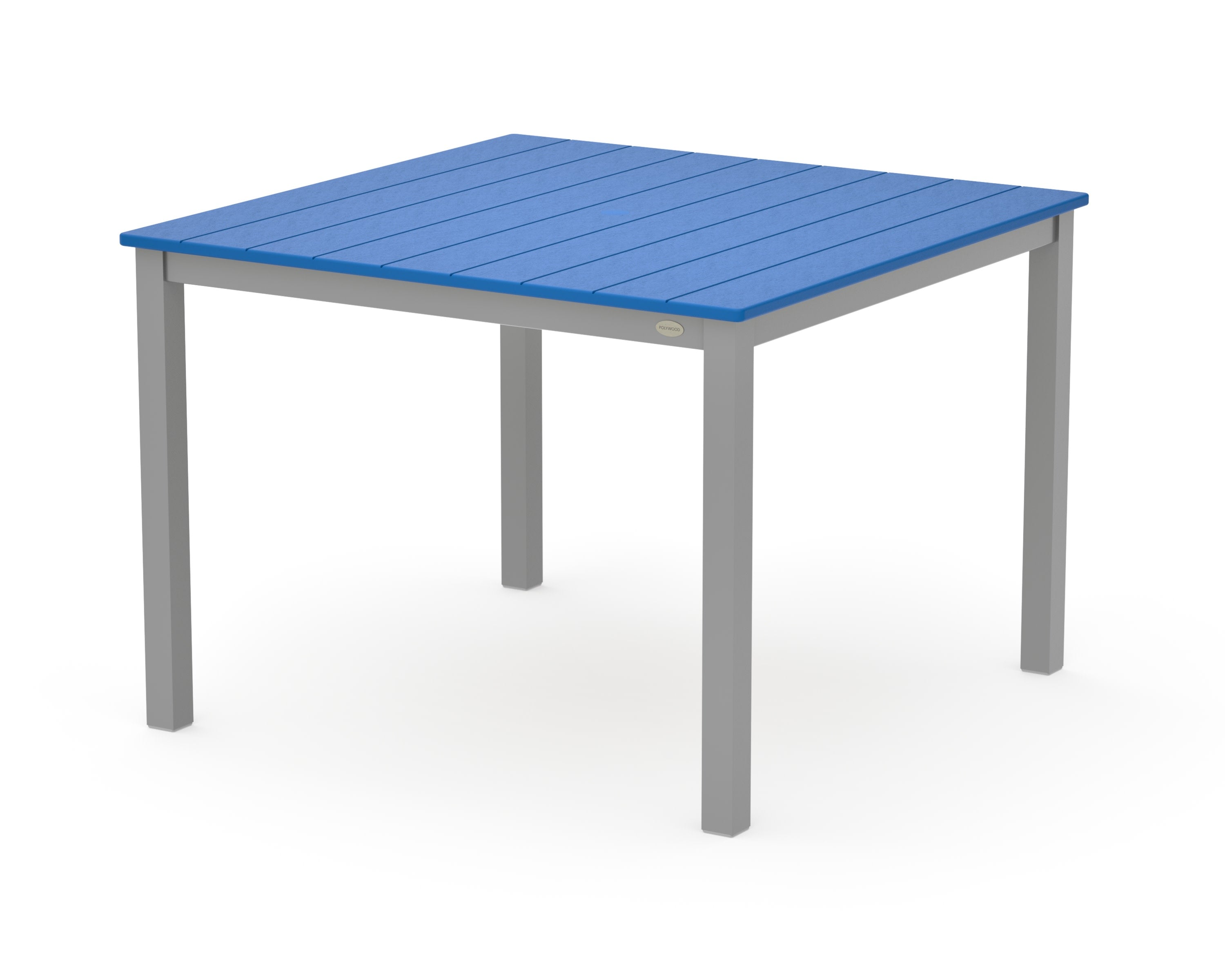 Main Street 42 x 42 Dining Table in Silver / Pacific Blue