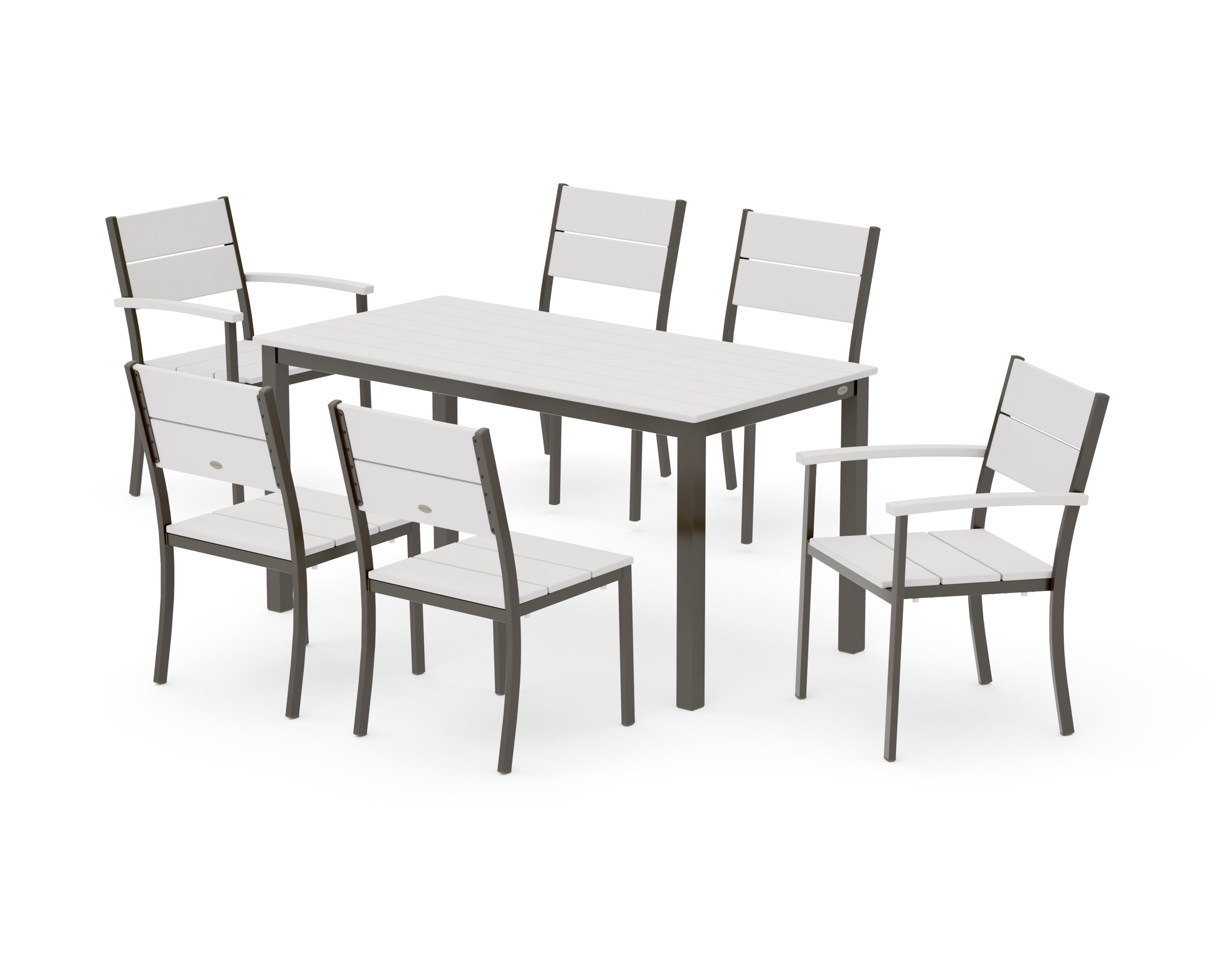 Main Street 7-Piece Dining Set in Bronze / Vintage White