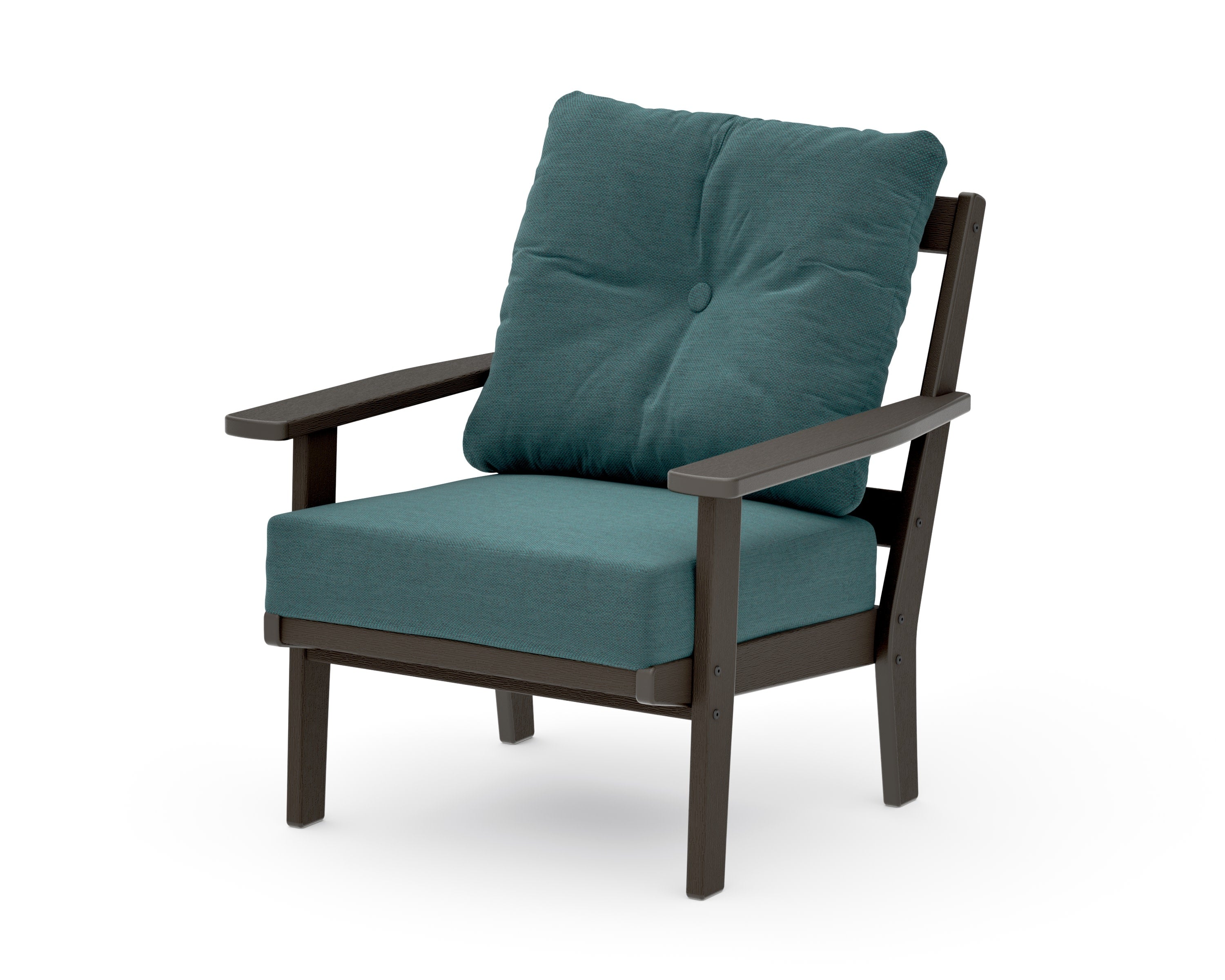 Oxford Deep Seating Chair in Vintage Coffee / Ocean Teal