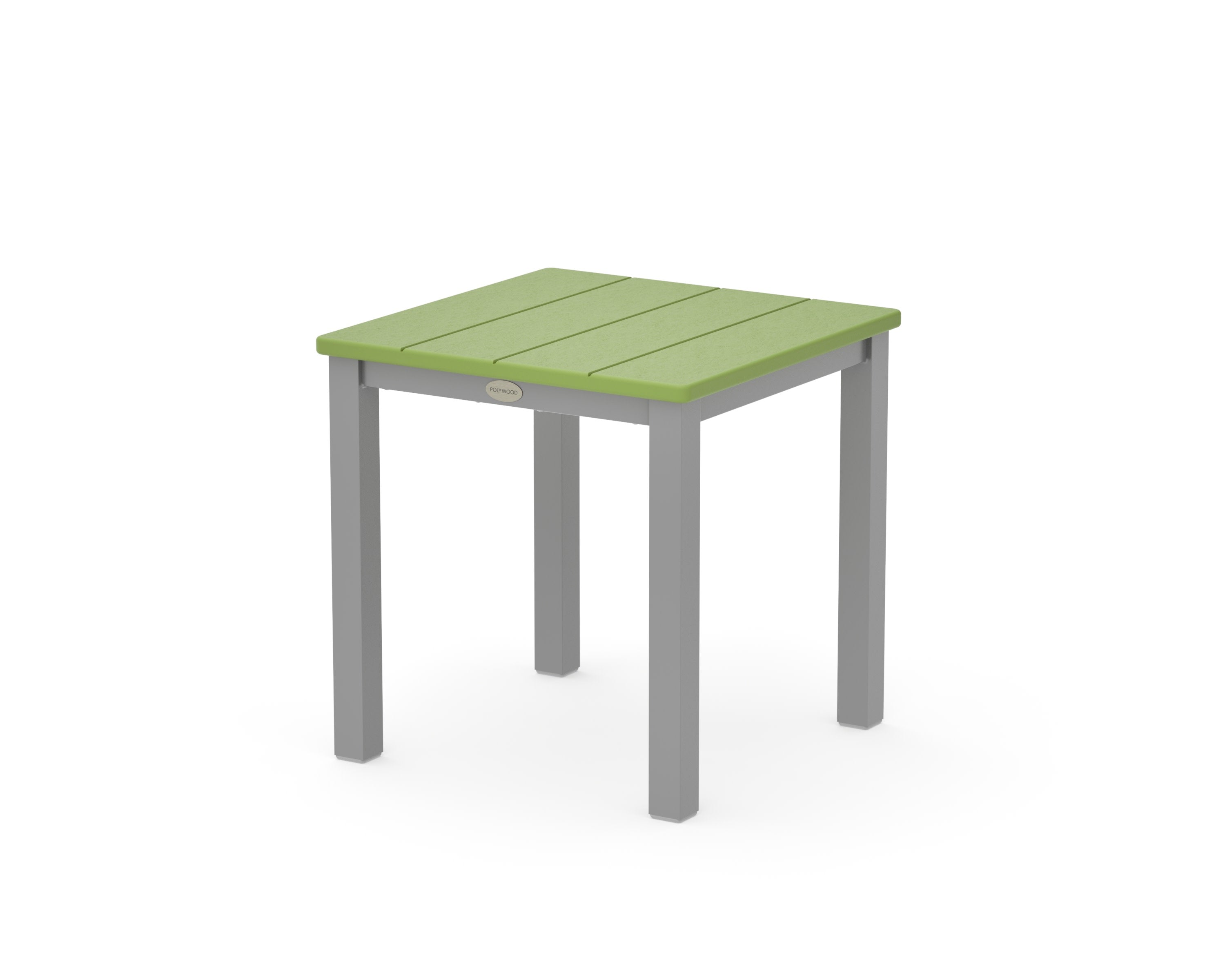 Main Street 18" Side Table in Silver / Lime