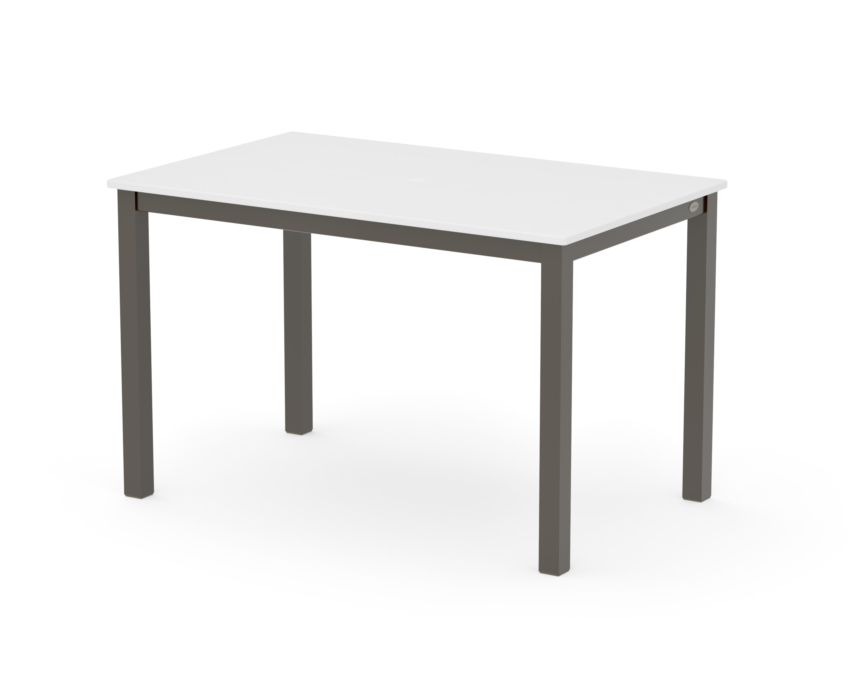 Main Street 30 x 48 Dining Table in Bronze / White