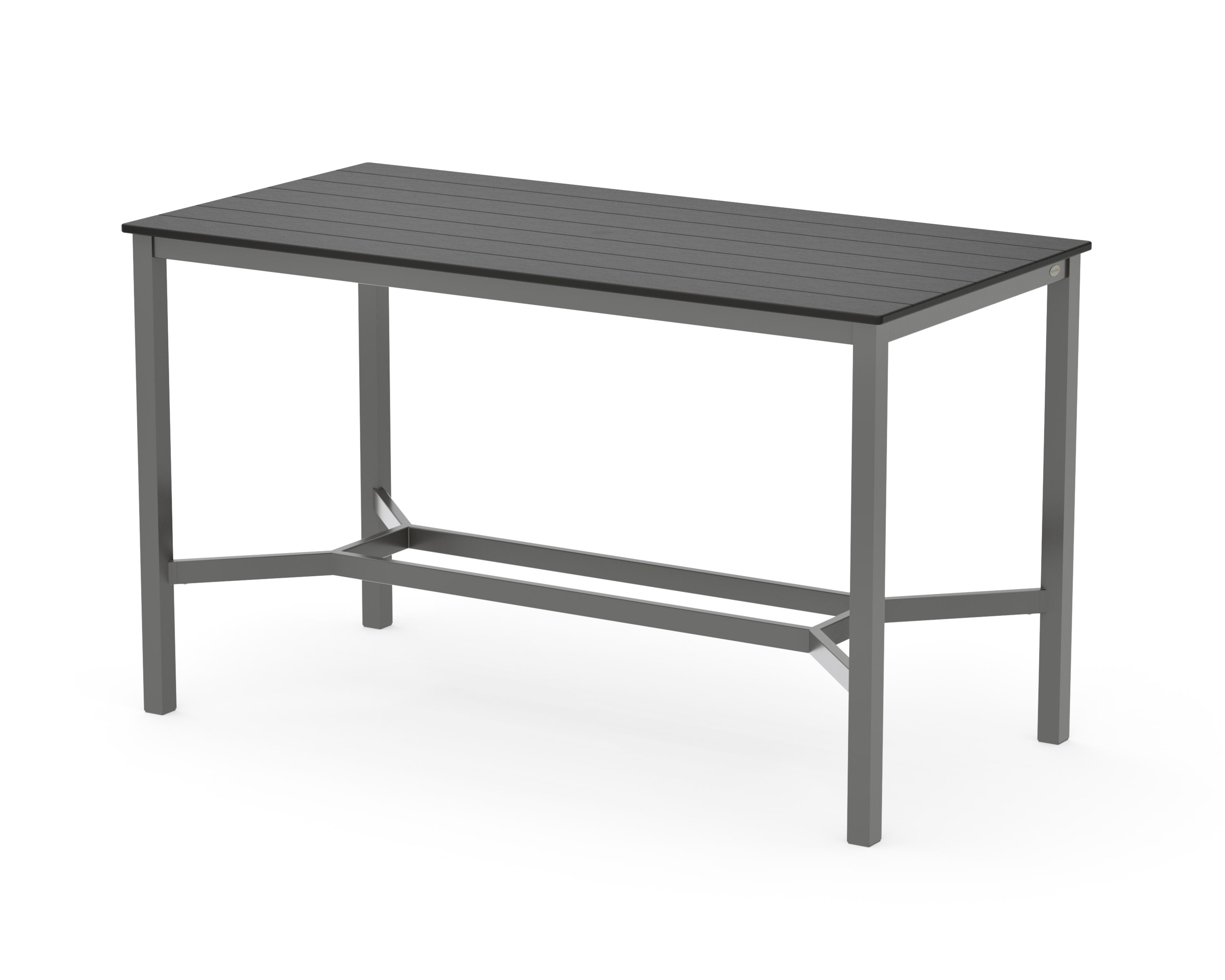 Main Street 36 x 72 Bar Table in Charcoal / Black